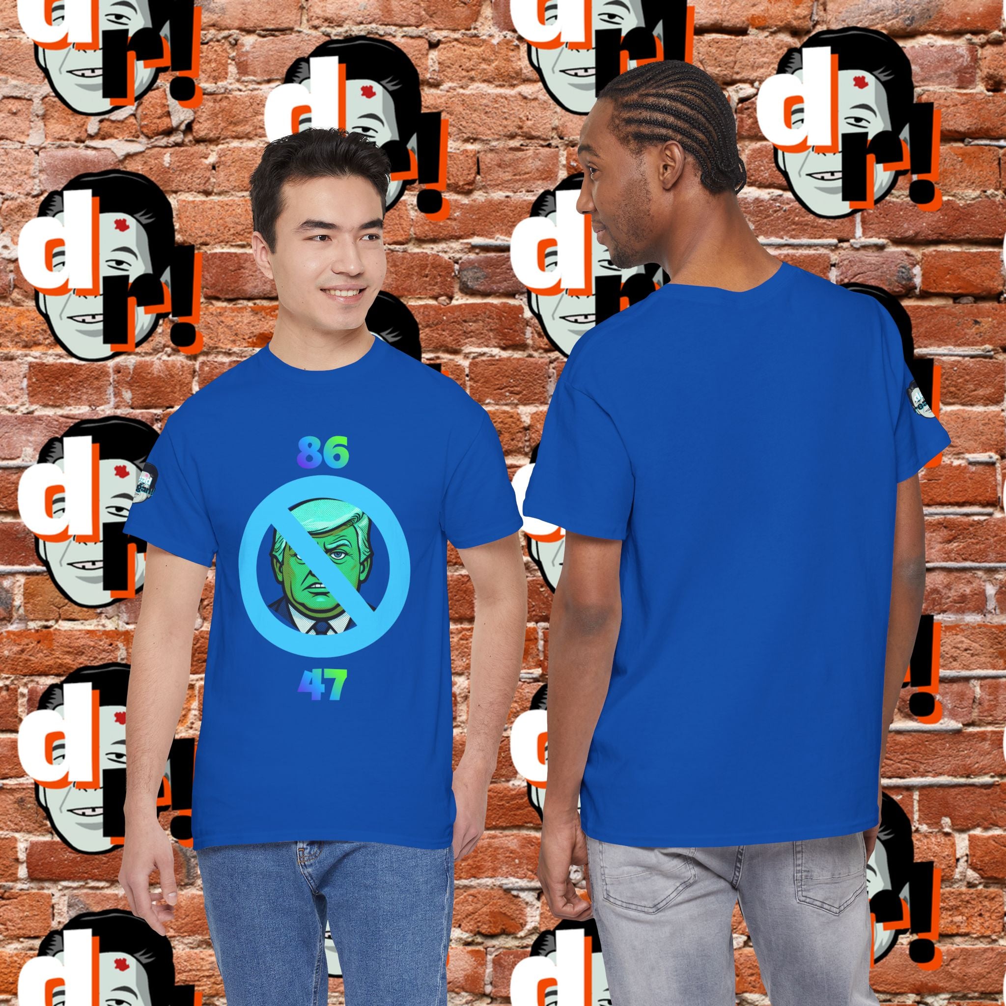 86/47 Lime & Blue Unisex Heavy Cotton Tee