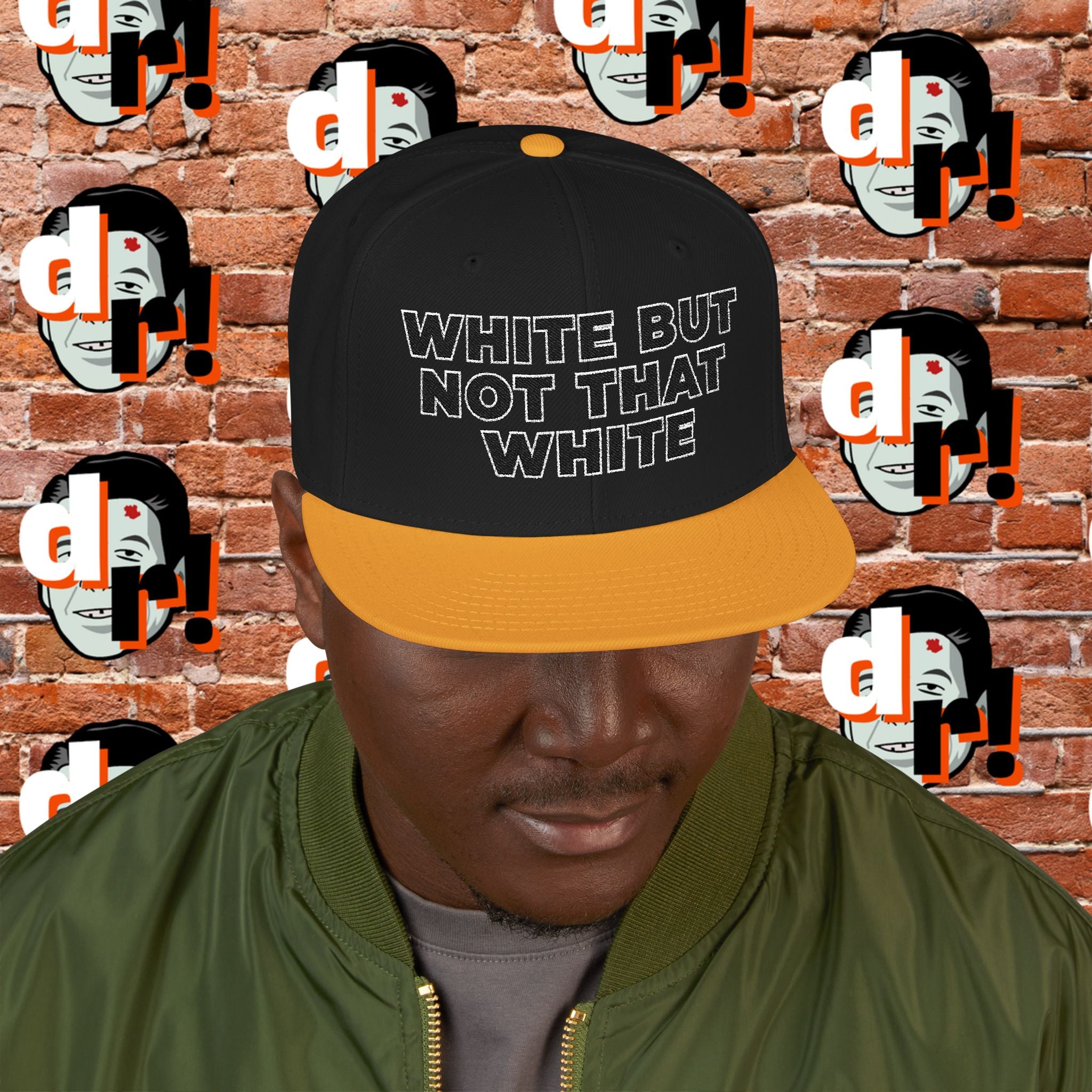 White But Not That White (Black Letter w/o)Snapback