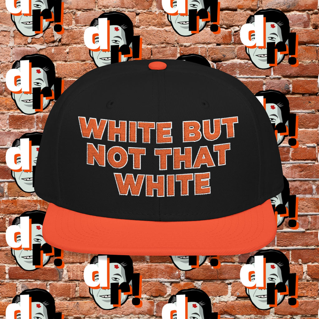 White But Not That White (Orange Letter w/o) Snapback