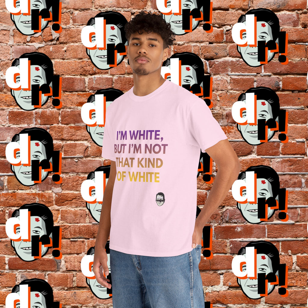 I’m White But… (Purple/Yellow Gradient Letter) Unisex Heavy Cotton Tee