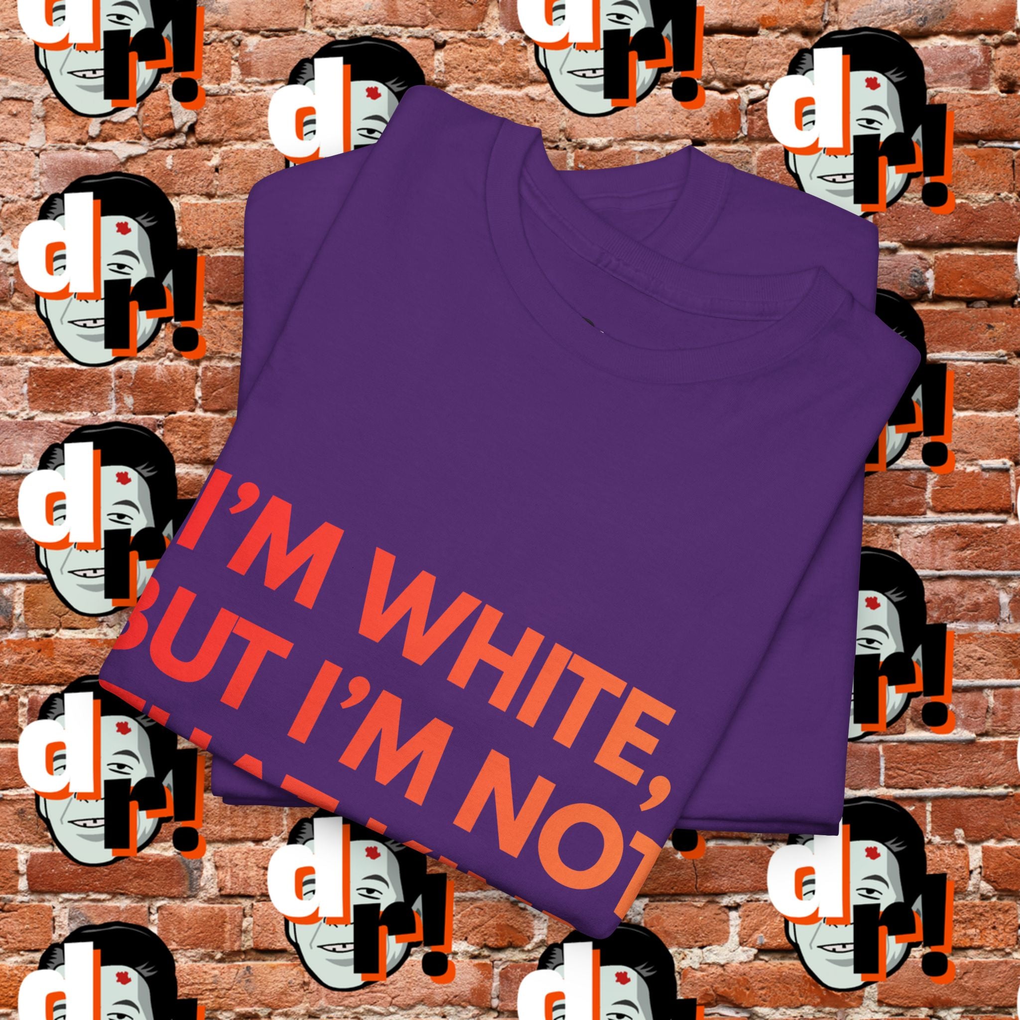 I’m White But… (Orange Gradient Letter) Unisex Heavy Cotton Tee