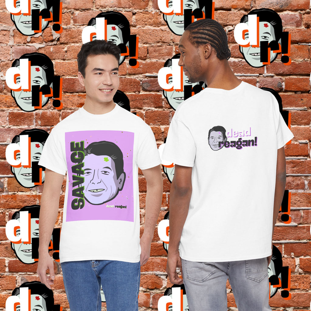 Savage Dead Reagan Graphic Tee Lavender and Lime