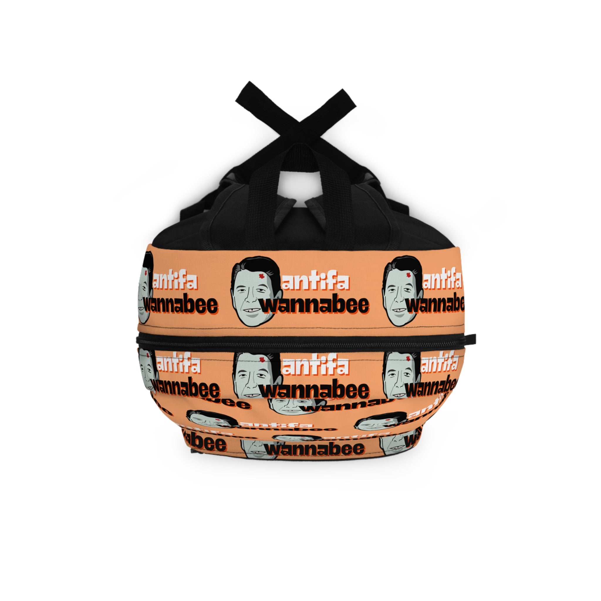 Antifa Wannabee Pattern Backpack (Orange)