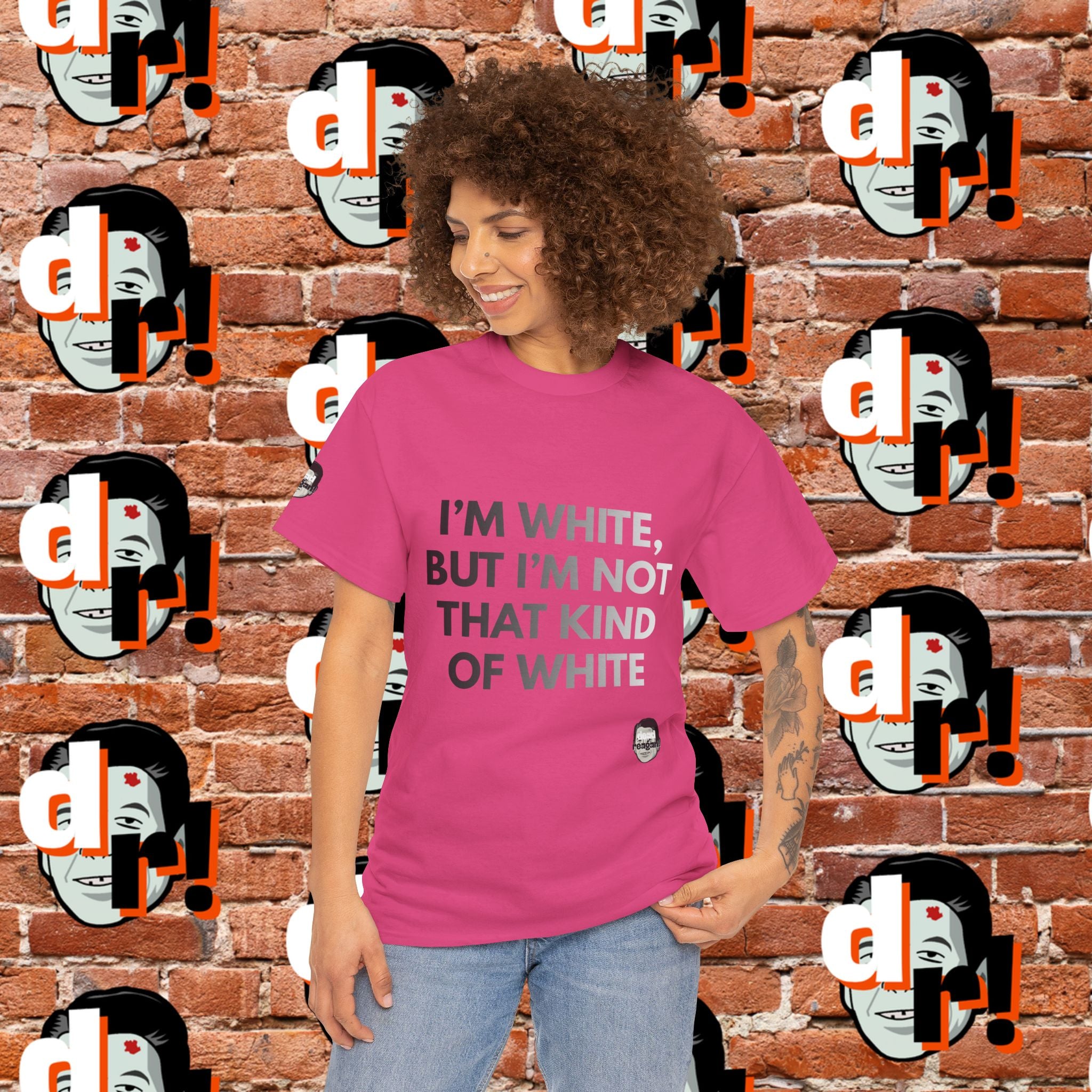 I’m White Buy… (B/W Gradient Letter) Unisex Heavy Cotton Tee