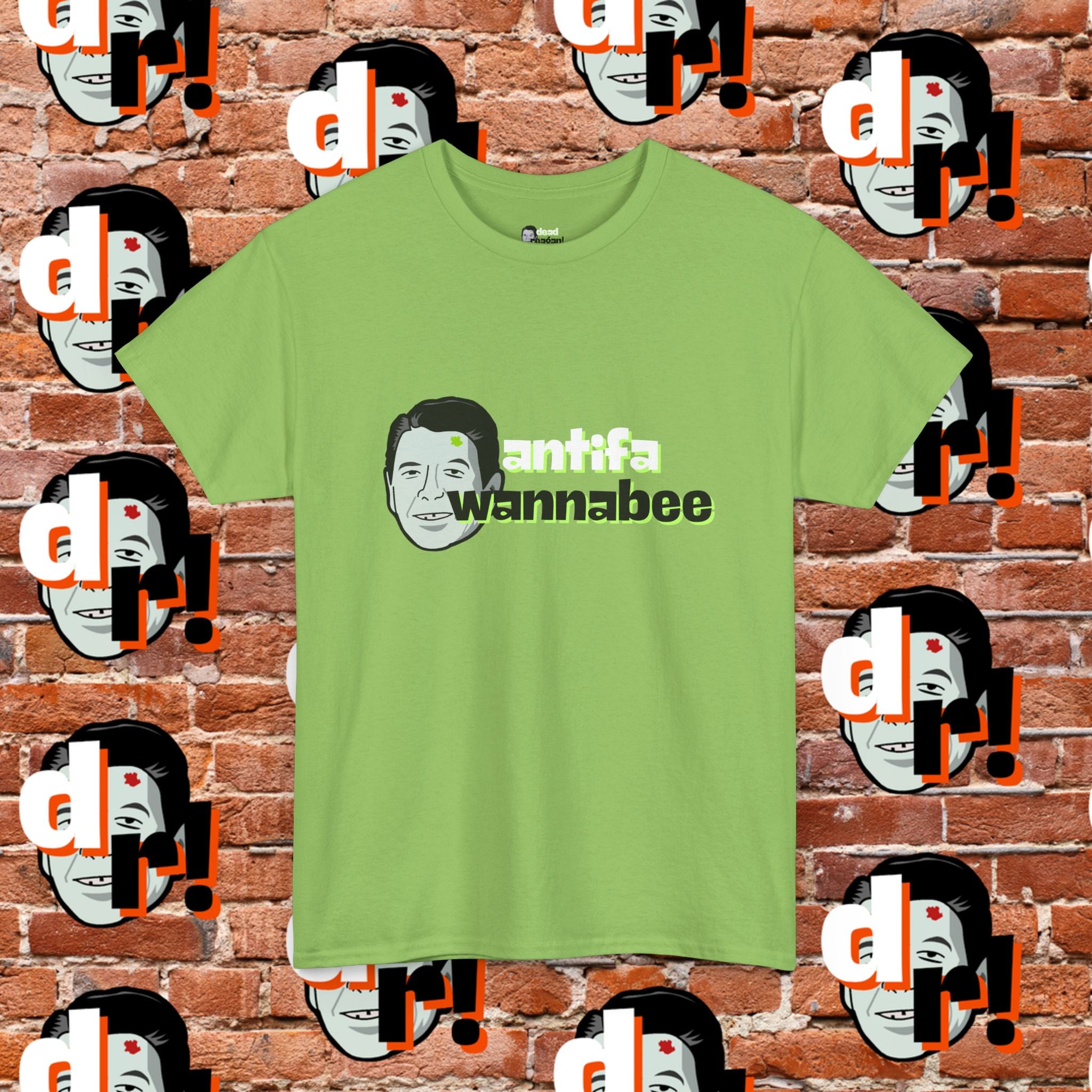 Antifa Wannabe (Lime) Unisex Heavy Cotton Tee