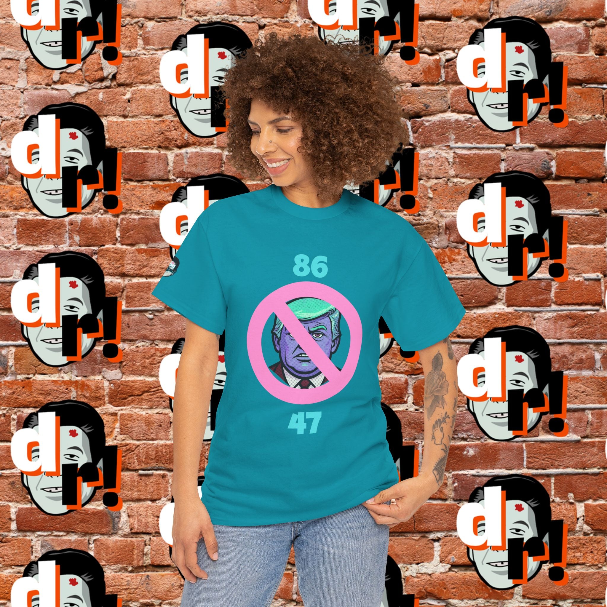 86/47 Teal & Pink Variant Unisex Heavy Cotton Tee