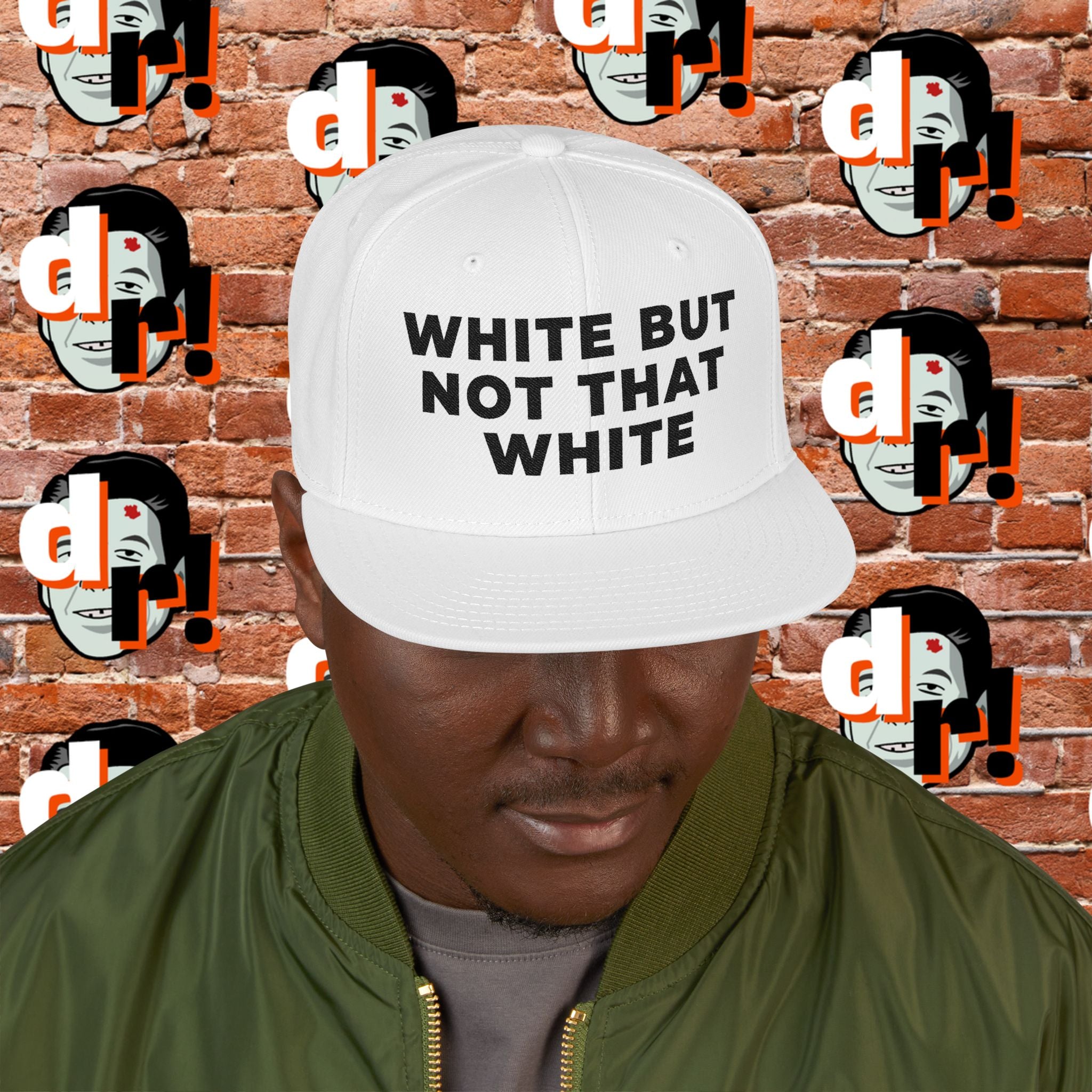 White, but not that White Snapback (Embroidery)