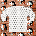 Dead Reagan Monogram Logo Print Crewneck Sweatshirt (White)