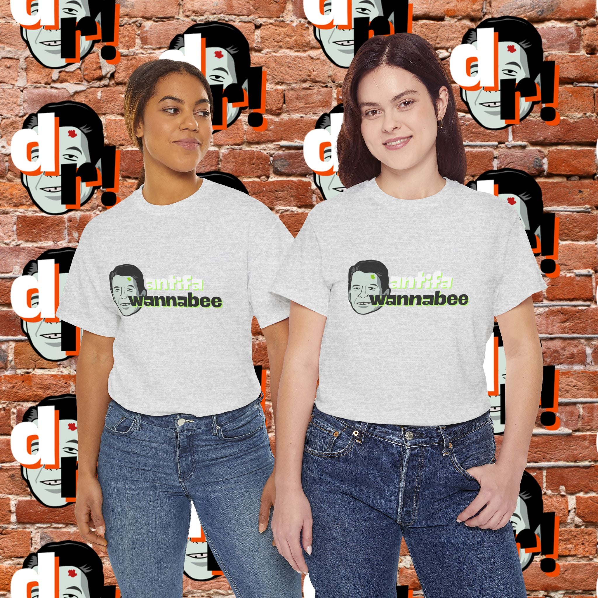 Antifa Wannabe (Lime) Unisex Heavy Cotton Tee