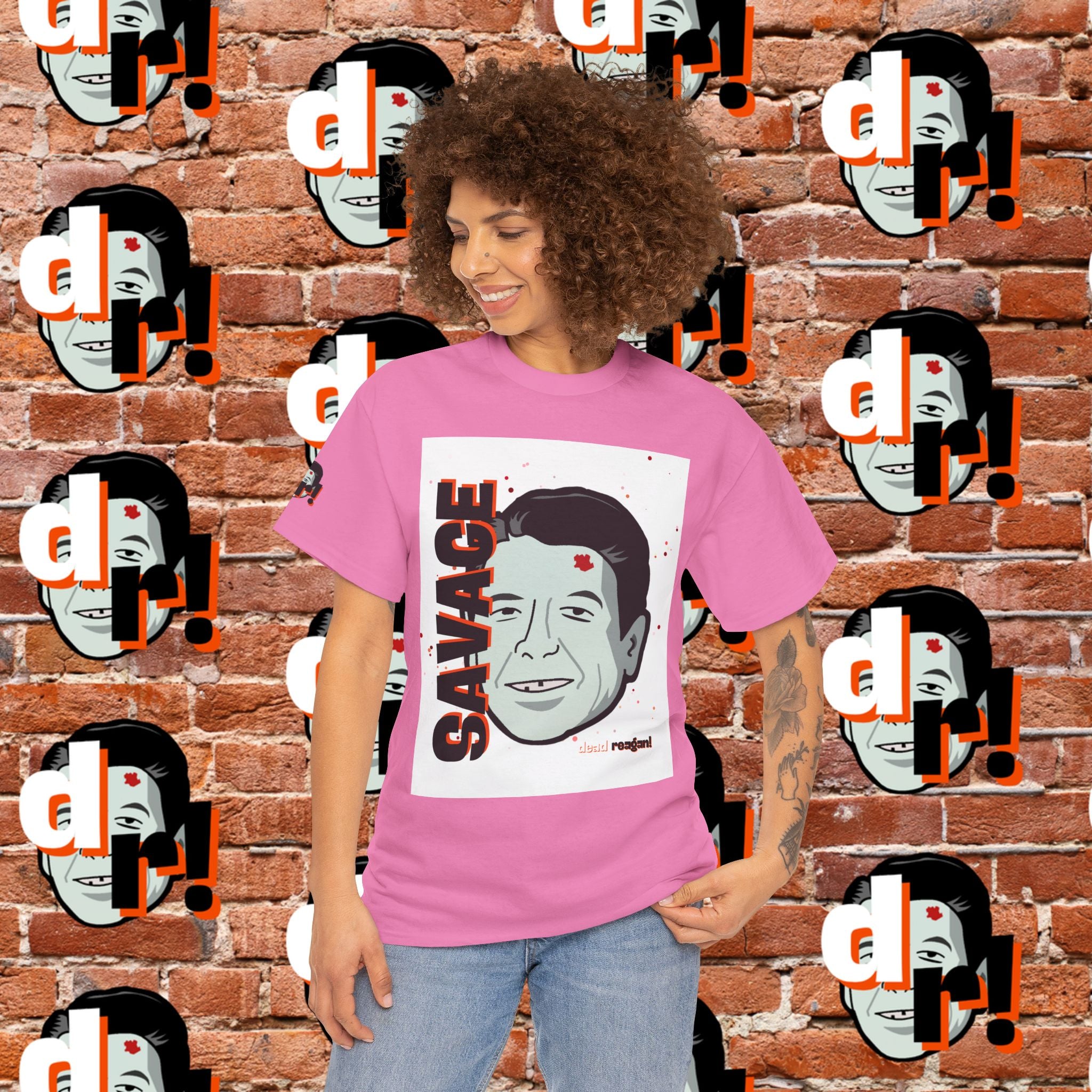 Savage Dead Reagan Graphic Tee White