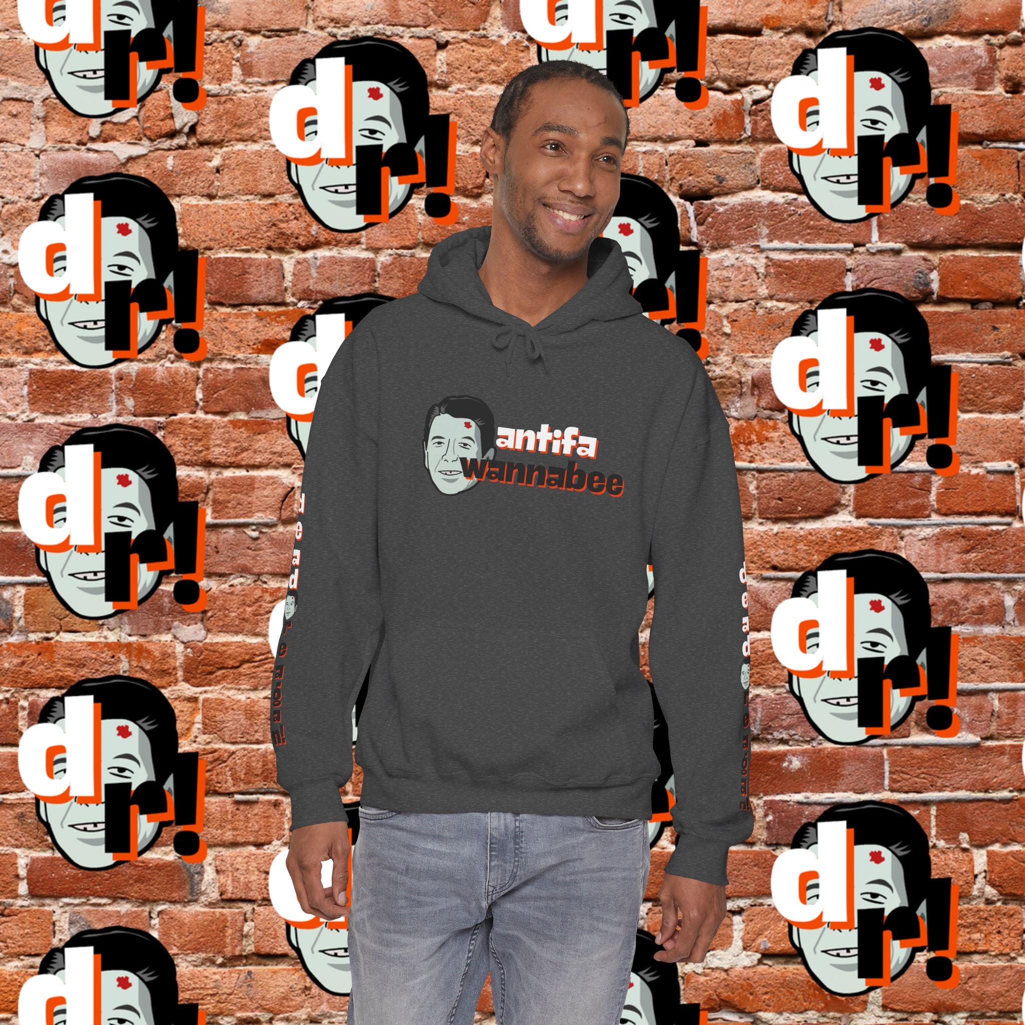 Antifa Wannabee Hoodie Graphic Pullover