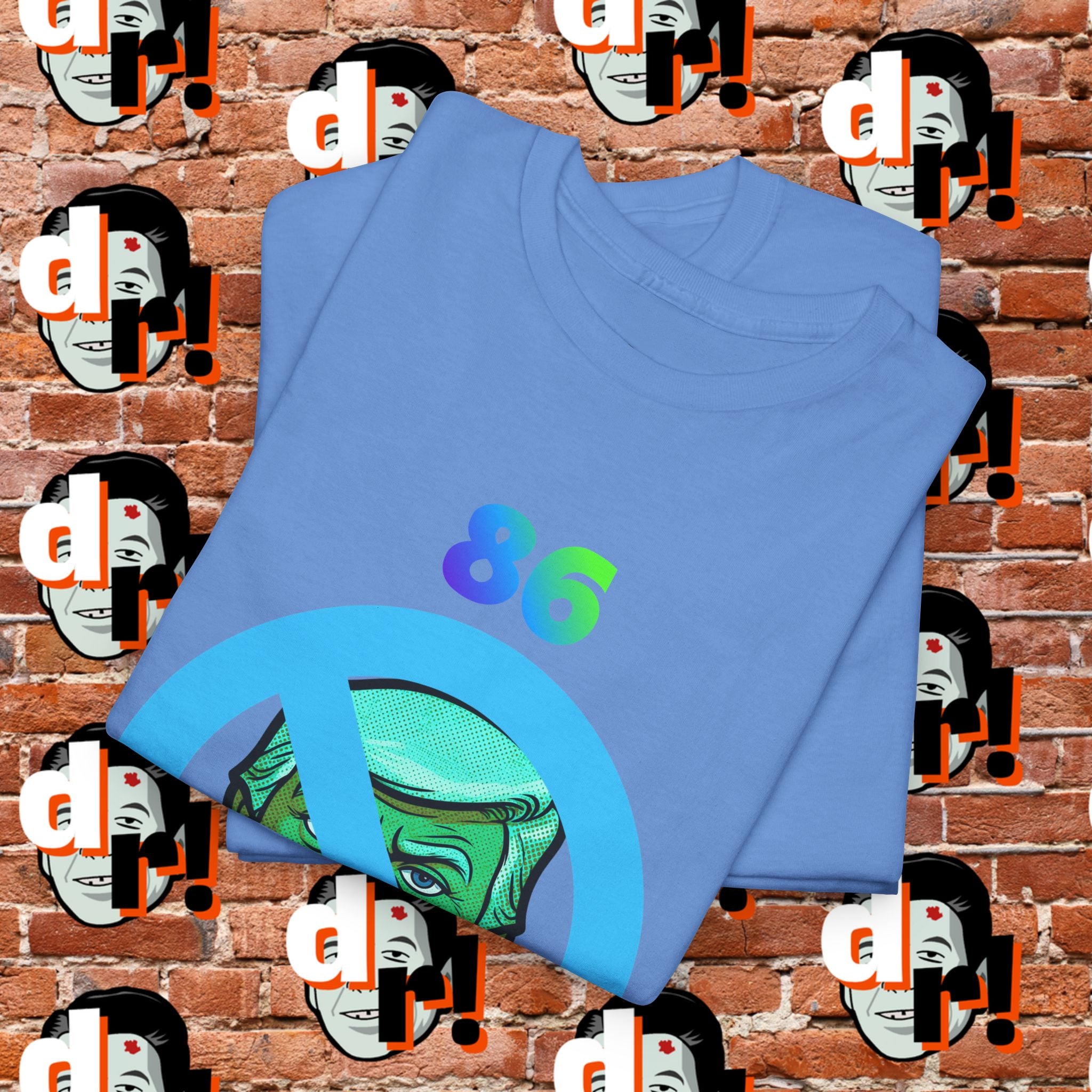 86/47 Lime & Blue Unisex Heavy Cotton Tee