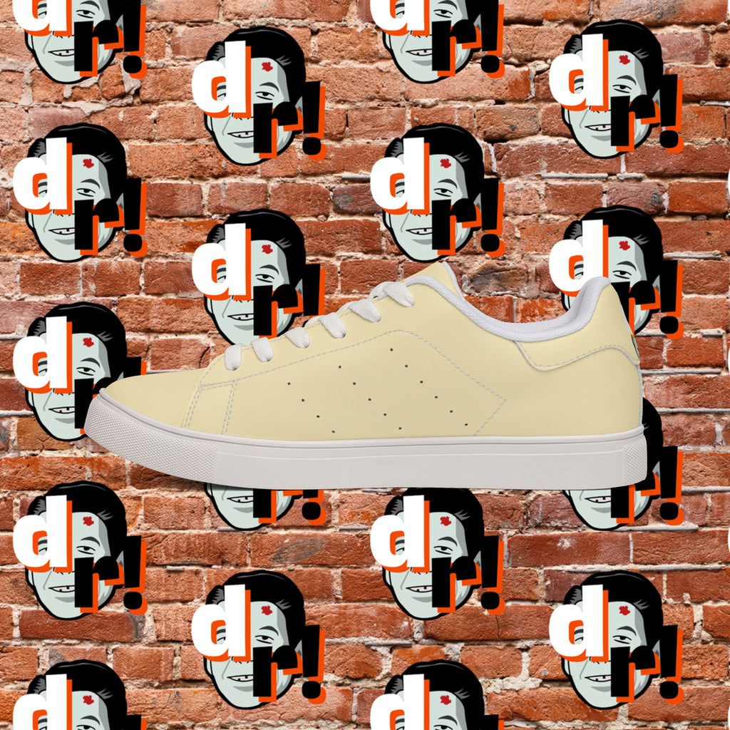 Dead Reagan (Yellow/Custard) Men's Low-Top Pleather Sneakers