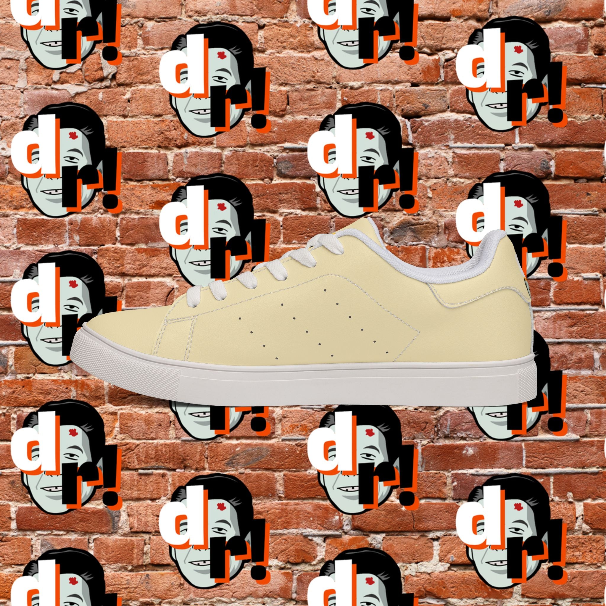 Dead Reagan (Yellow/Custard) Men's Low-Top Pleather Sneakers