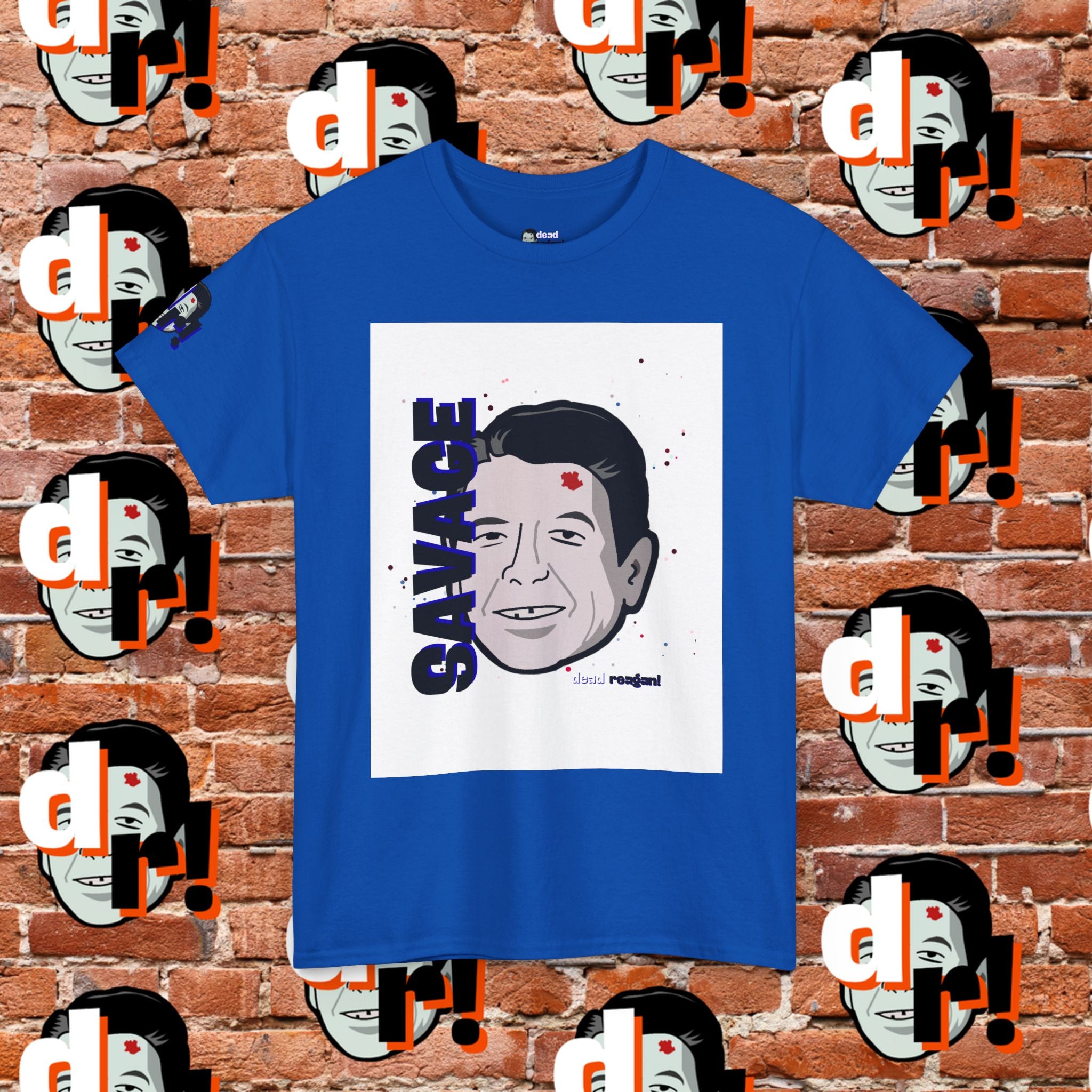 Savage Dead Reagan Graphic Tee Blue