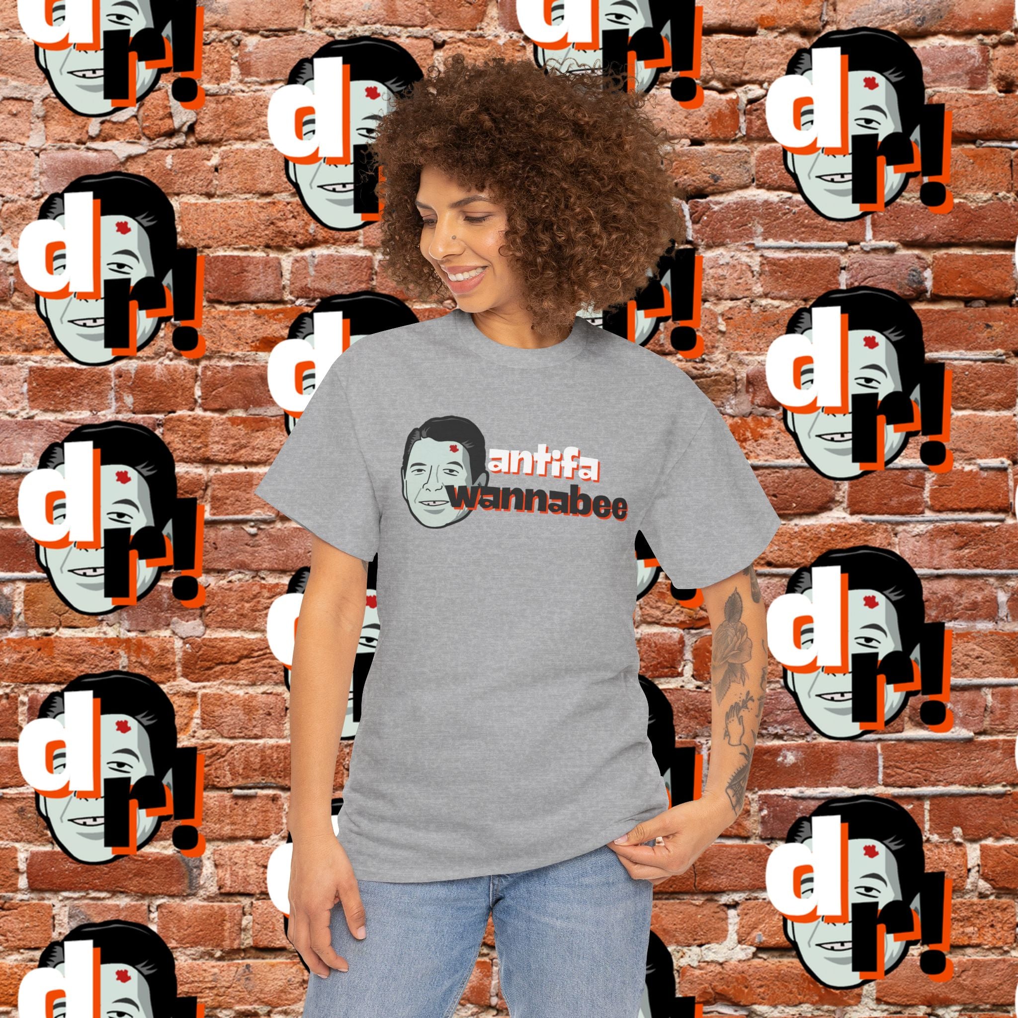 Antifa Wannabee (Orange) Unisex Heavy Cotton Tee