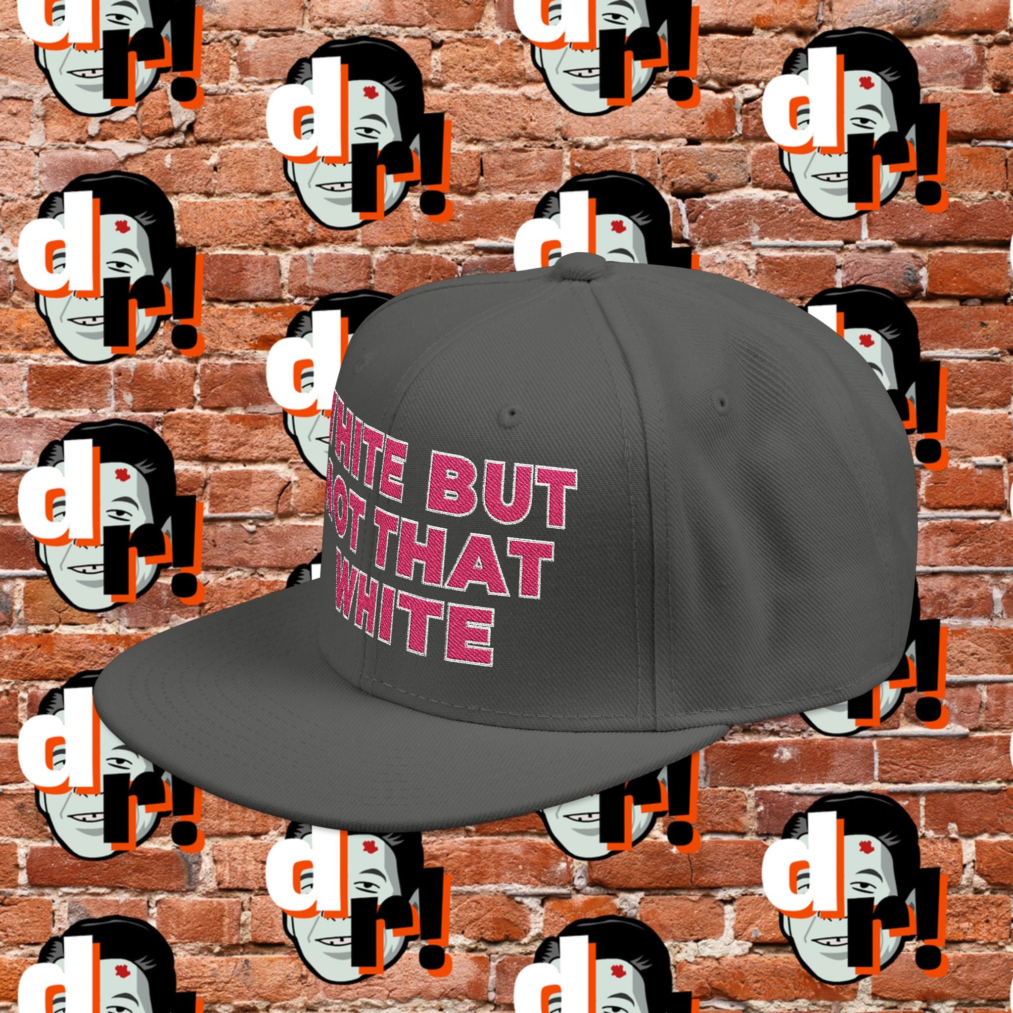 White But Not That White (Pink Letter W/O) Snapback