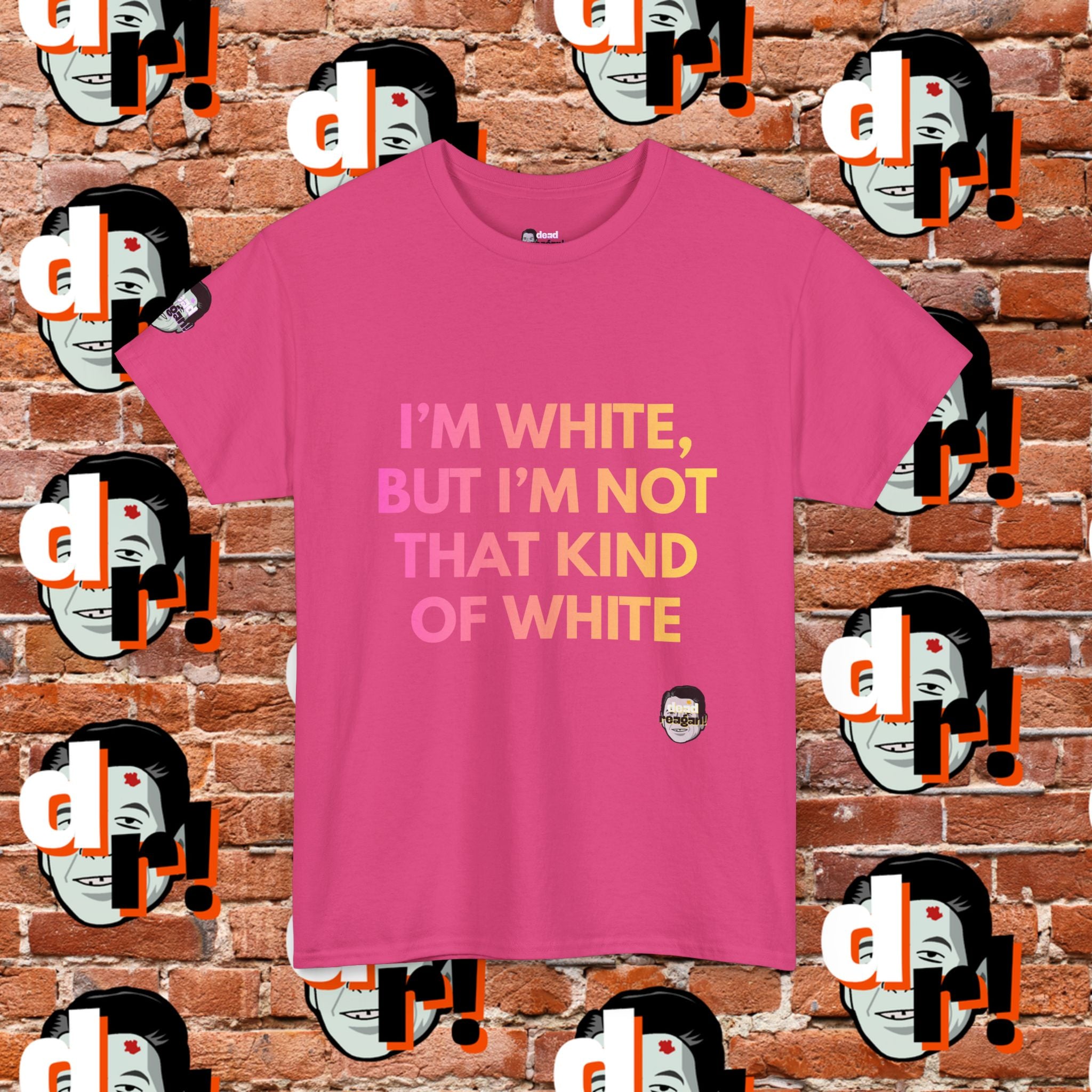I’m White But… (Pink/Yellow Gradient Letter) Unisex Heavy Cotton Tee