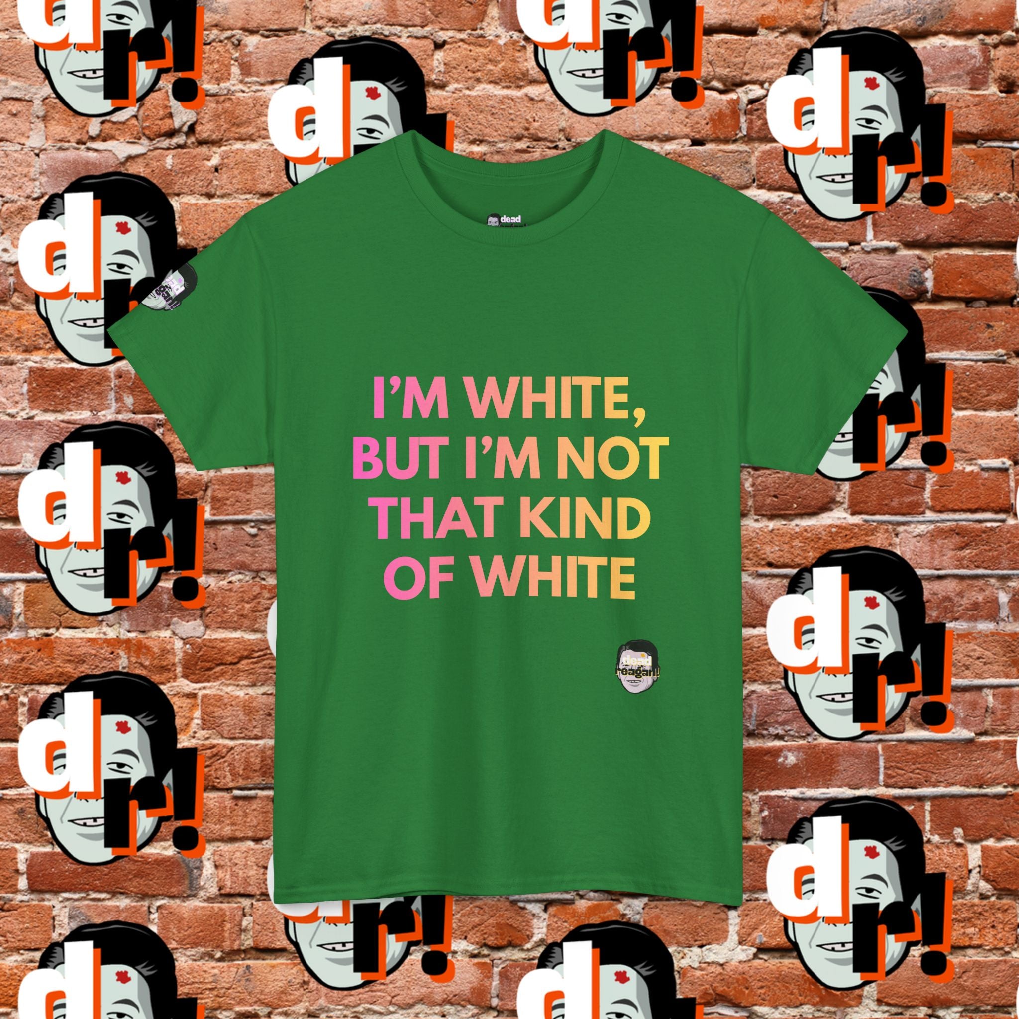 I’m White But… (Pink/Yellow Gradient Letter) Unisex Heavy Cotton Tee