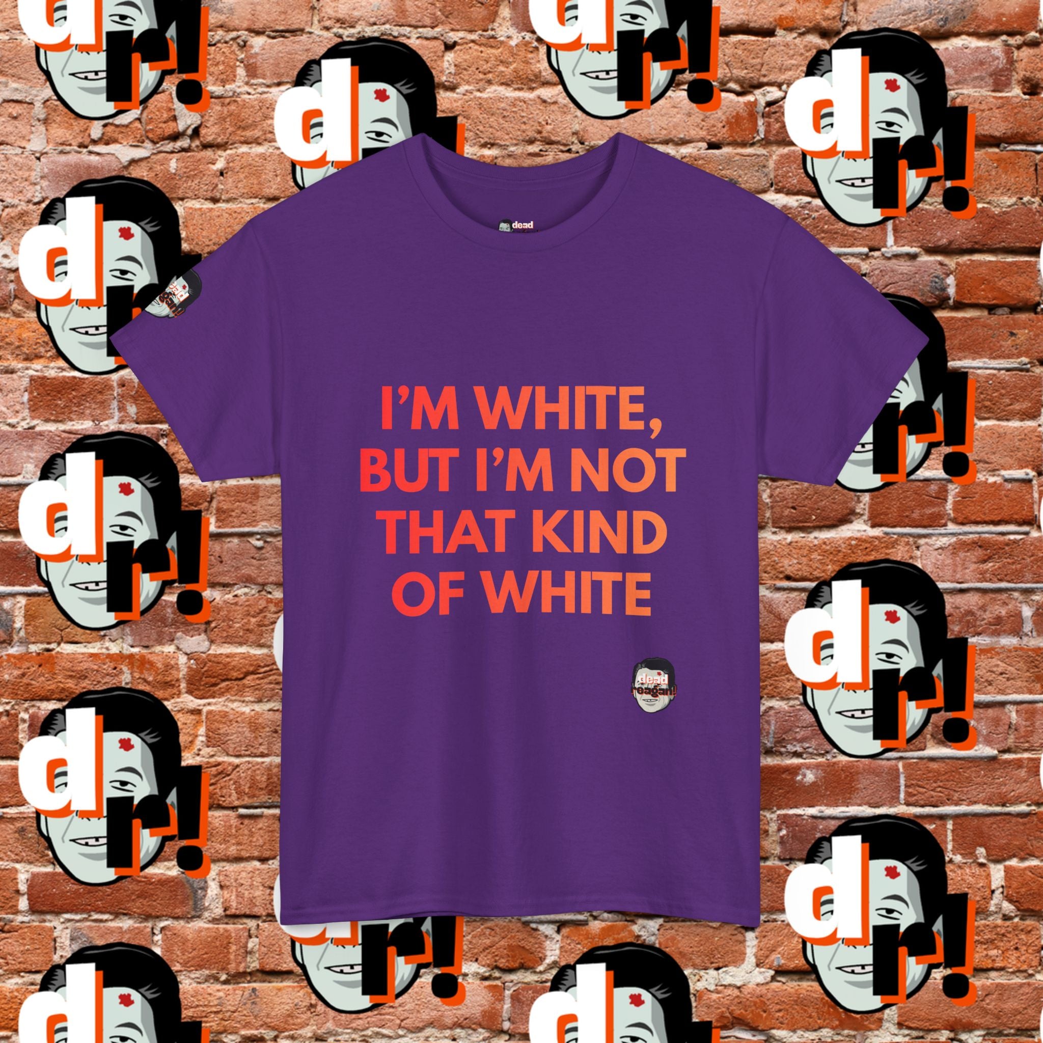 I’m White But… (Orange Gradient Letter) Unisex Heavy Cotton Tee