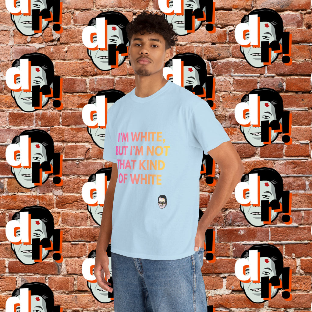 I’m White But… (Pink/Yellow Gradient Letter) Unisex Heavy Cotton Tee