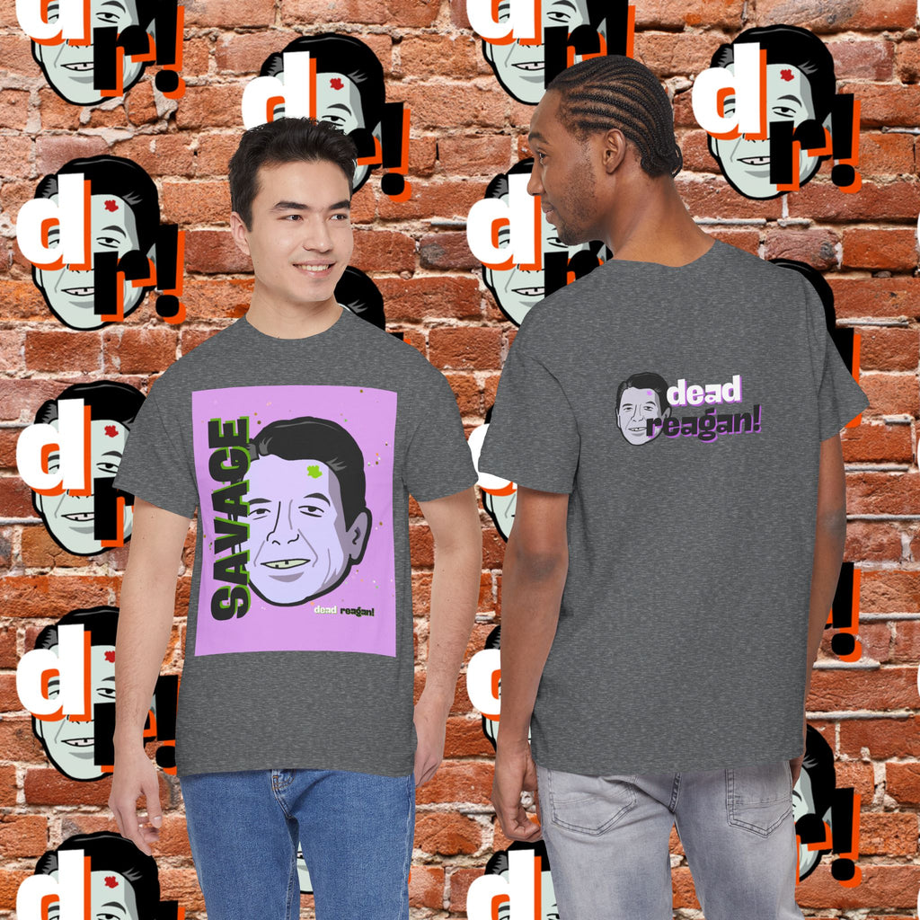 Savage Dead Reagan Graphic Tee Lavender and Lime