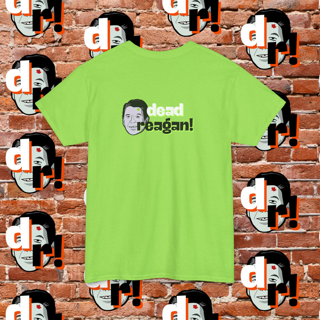 Savage Dead Reagan Graphic Tee Teal and Pink Gradient