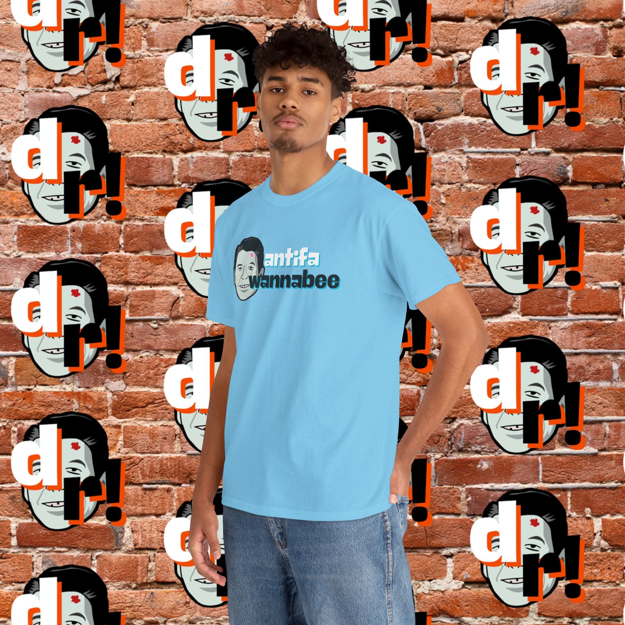 Antifa Wannabee (Teal) Unisex Heavy Cotton Tee