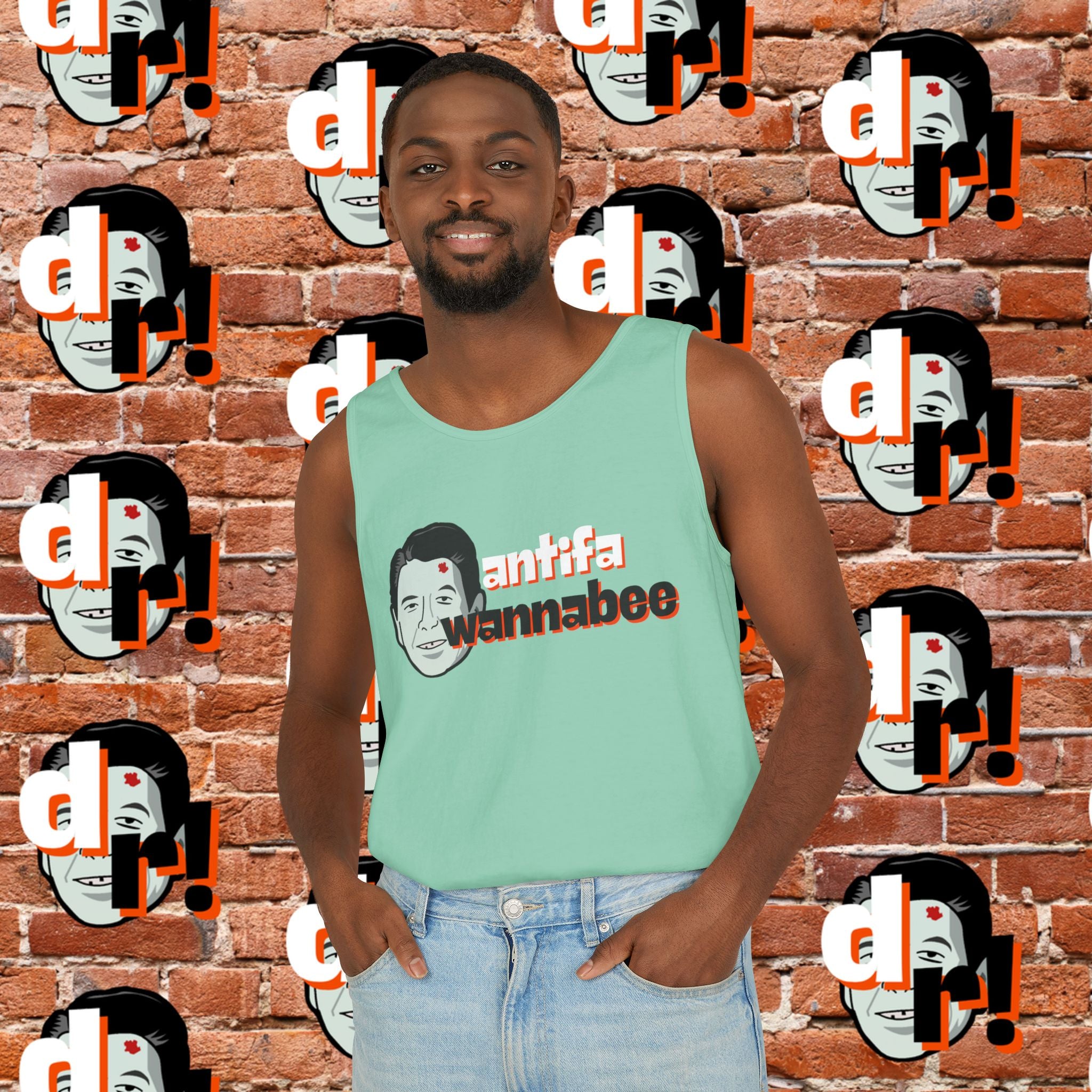 Antifa Wannabee Graphic Tank Top