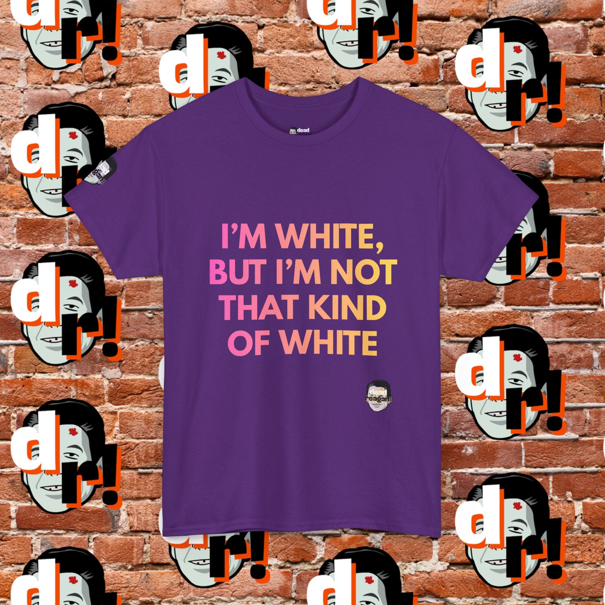 I’m White But… (Pink/Yellow Gradient Letter) Unisex Heavy Cotton Tee