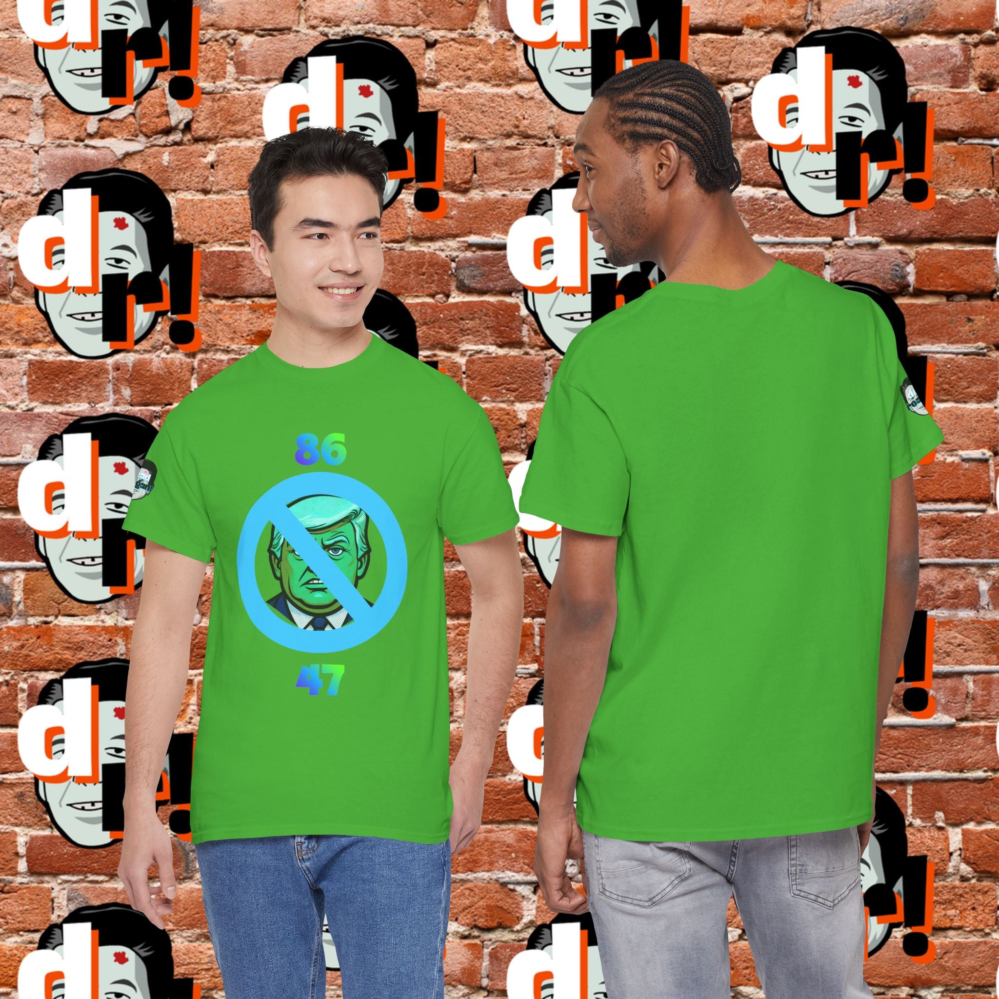 86/47 Lime & Blue Unisex Heavy Cotton Tee