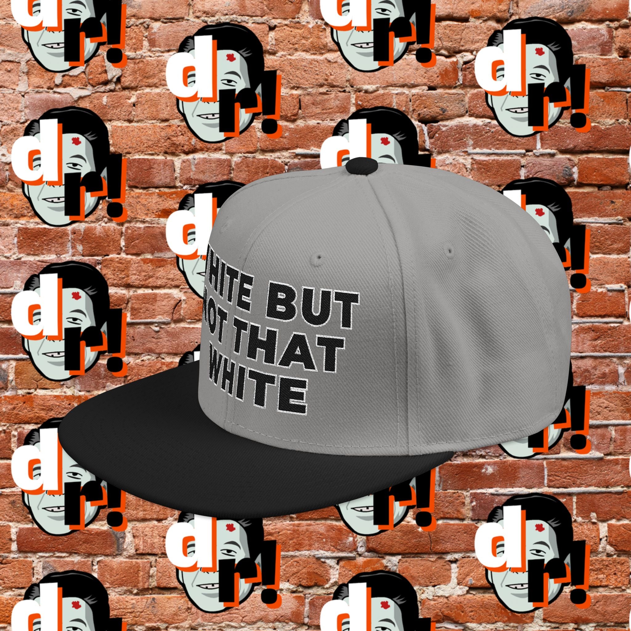 White But Not That White (Black Letter w/o)Snapback