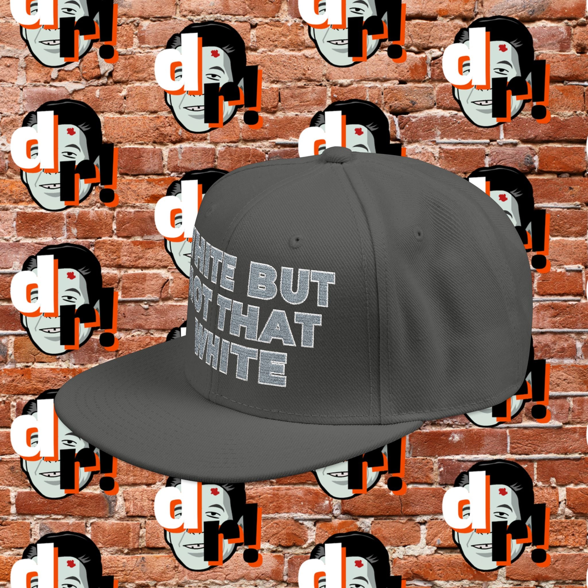 White But Not That White (Gray Letter w/o) Snapback