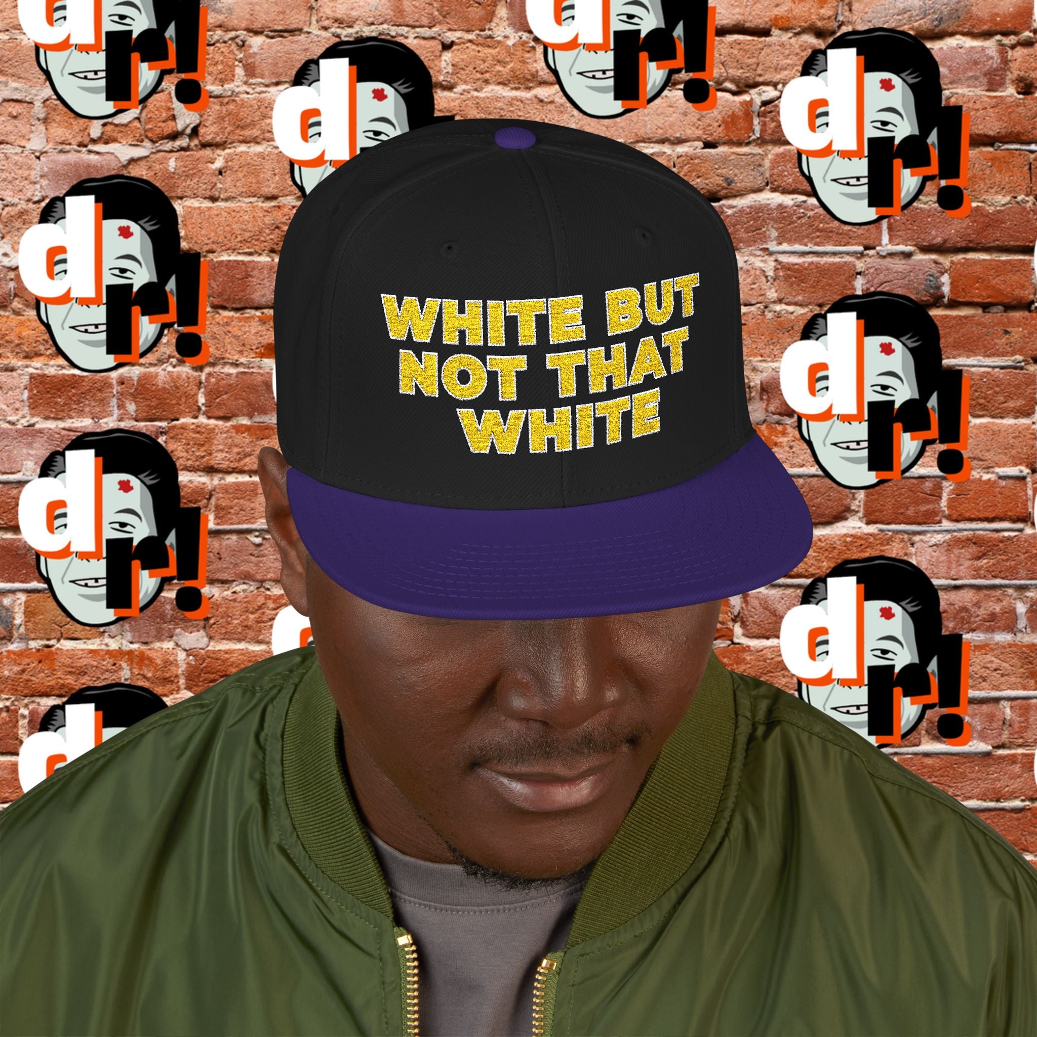 White But Not White (Yellow Letter w/o) Snapback
