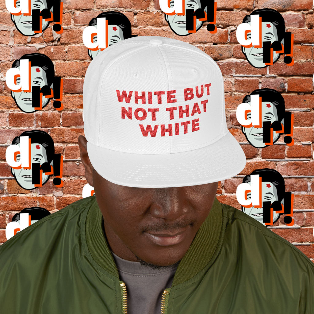 White But Not White (Red Letters) Snapback