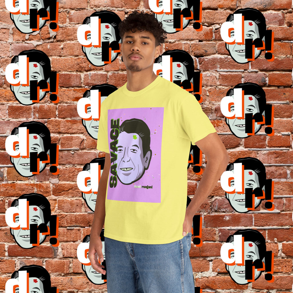 Savage Dead Reagan Graphic Tee Lavender and Lime