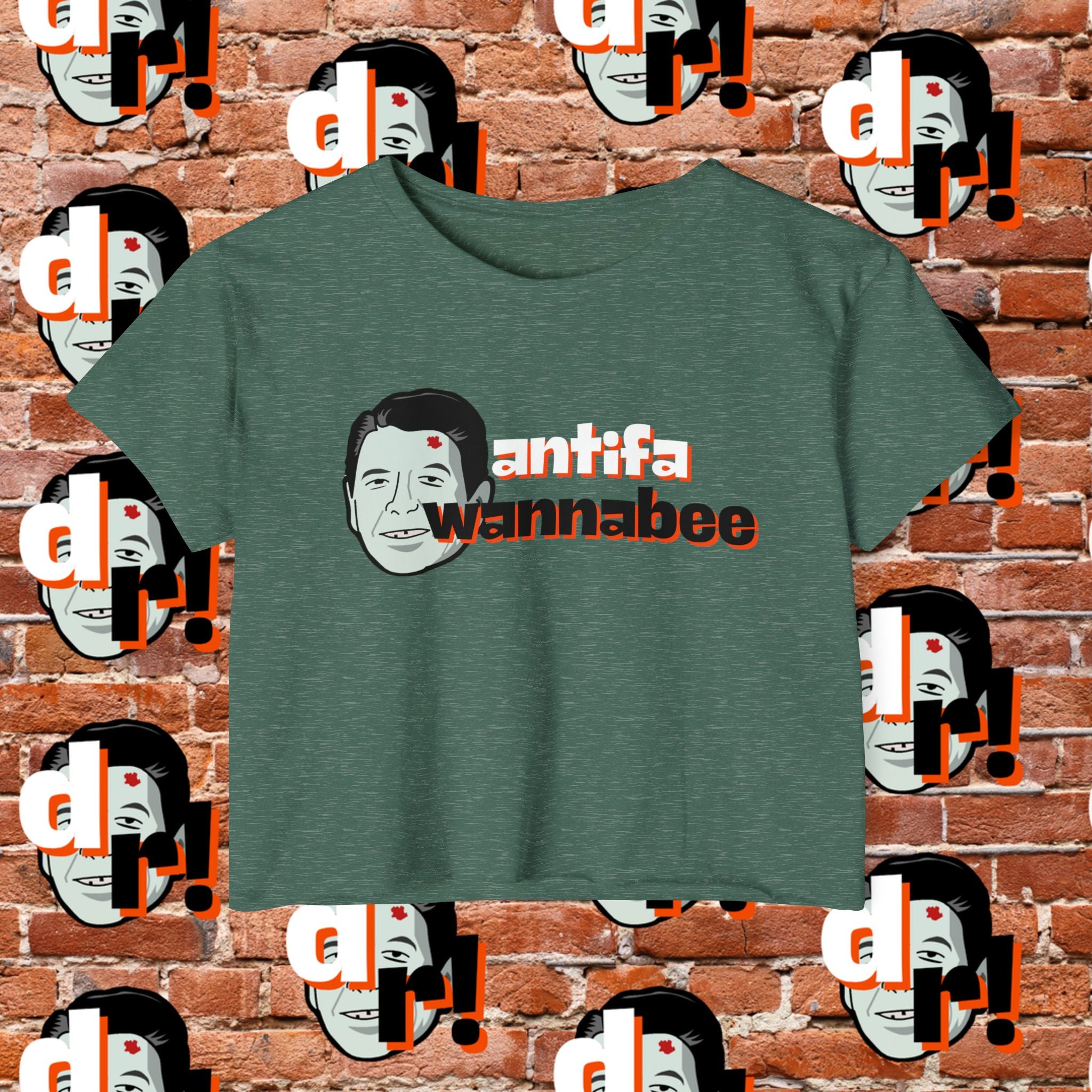Antifa Wannabe Festival Crop Top
