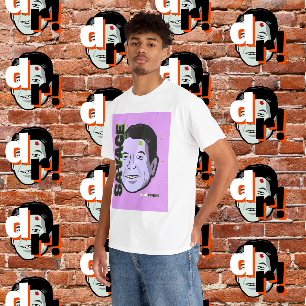 Savage Dead Reagan Graphic Tee Lavender and Lime