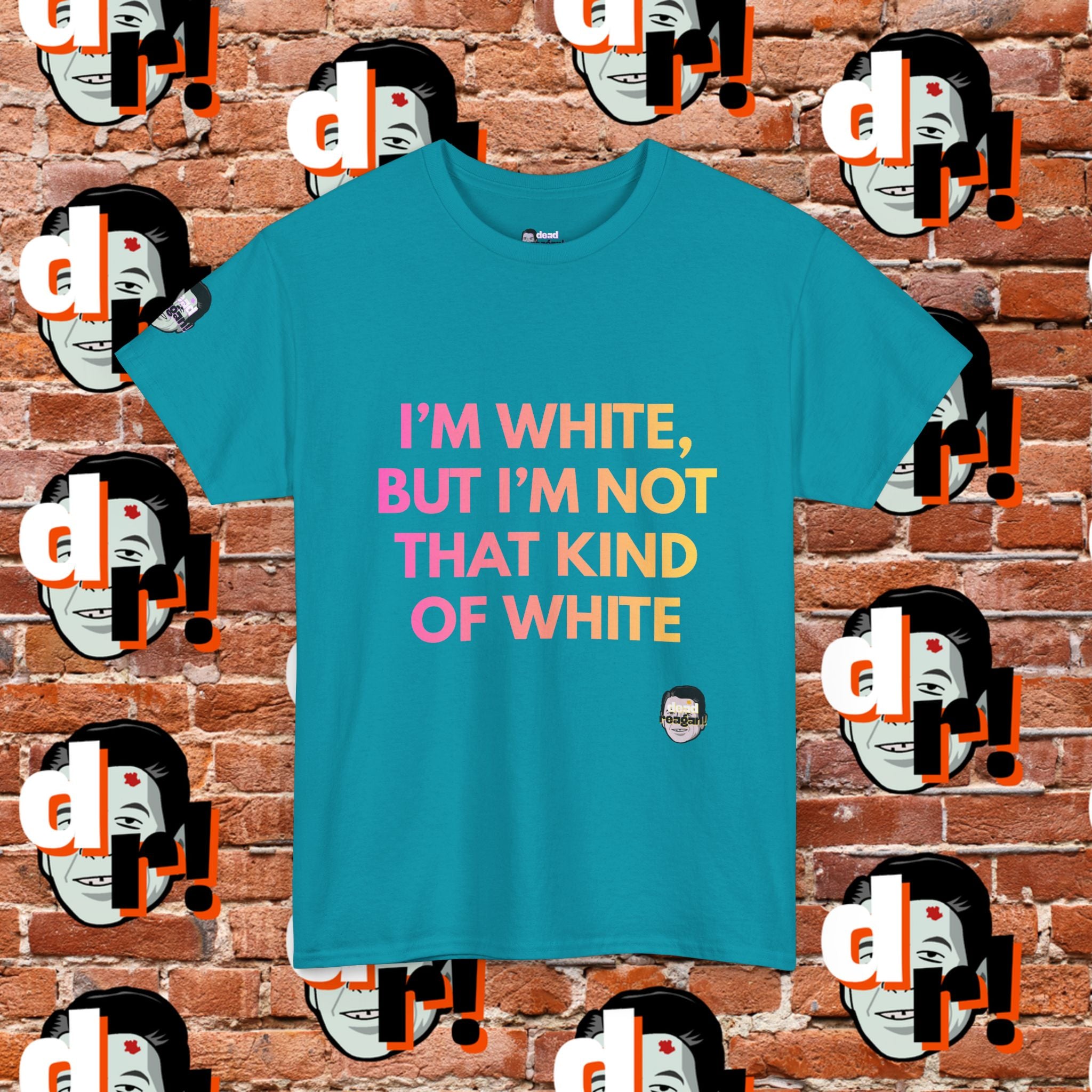 I’m White But… (Pink/Yellow Gradient Letter) Unisex Heavy Cotton Tee