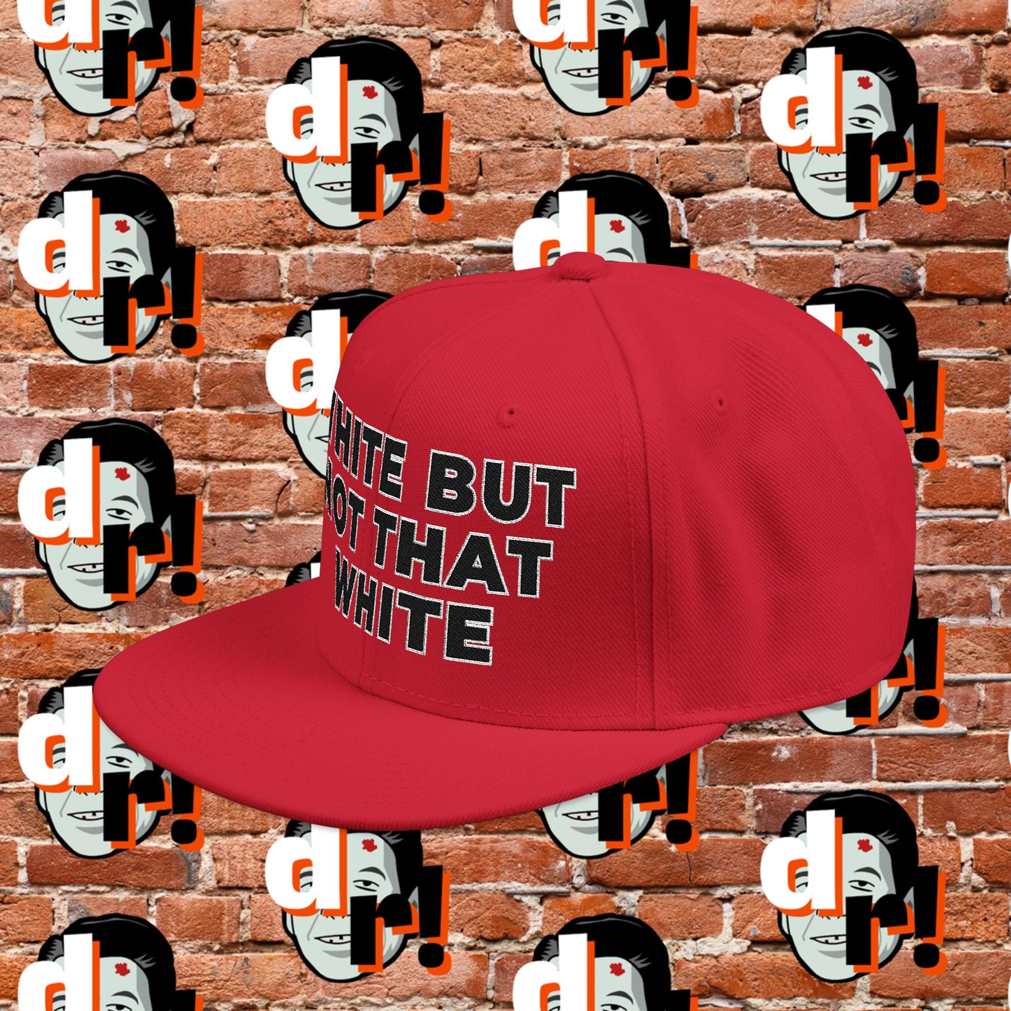 White But Not That White (Black Letter w/o)Snapback