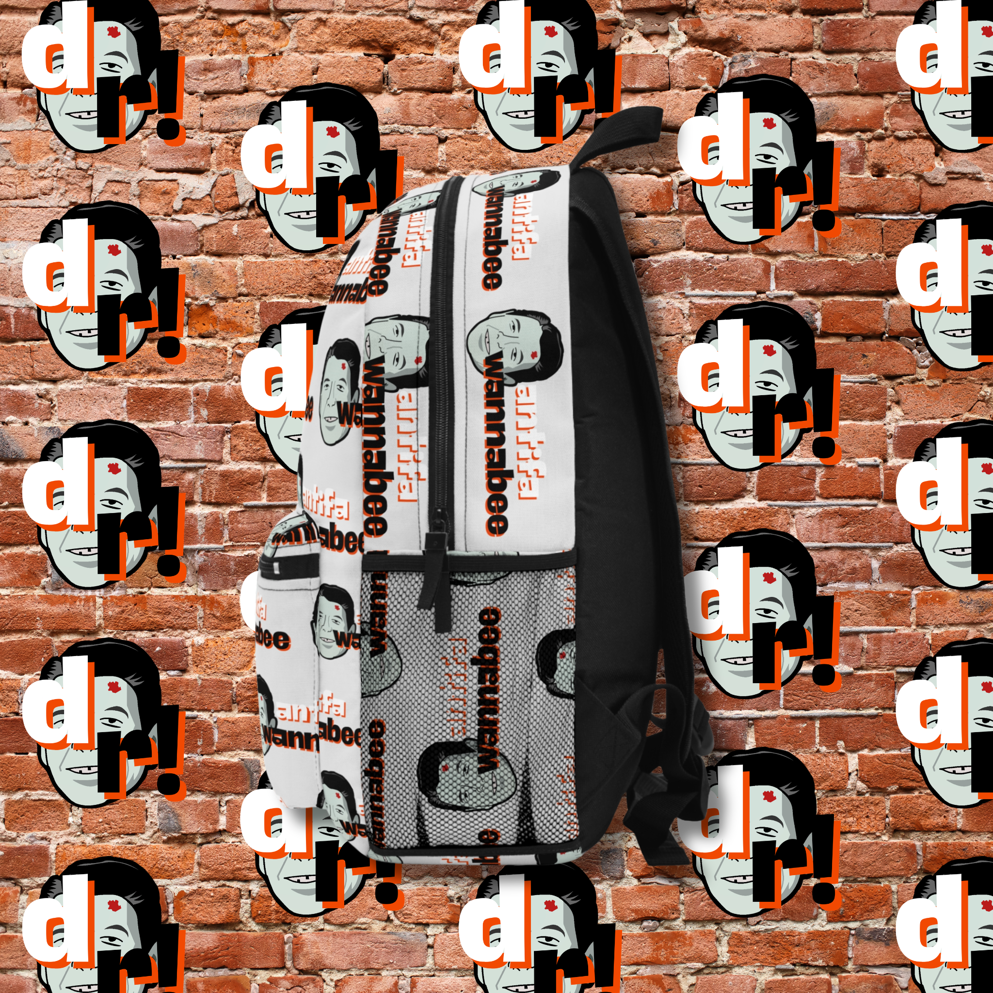 Antifa Wannabee Pattern Backpack (Gray)