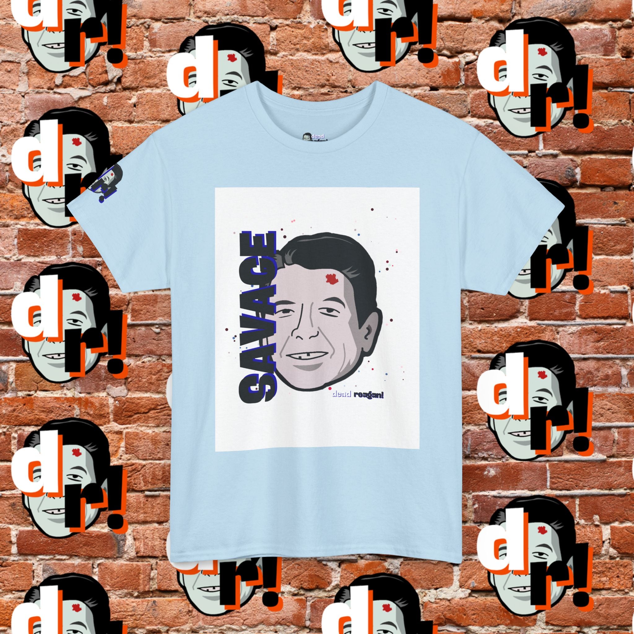 Savage Dead Reagan Graphic Tee Blue