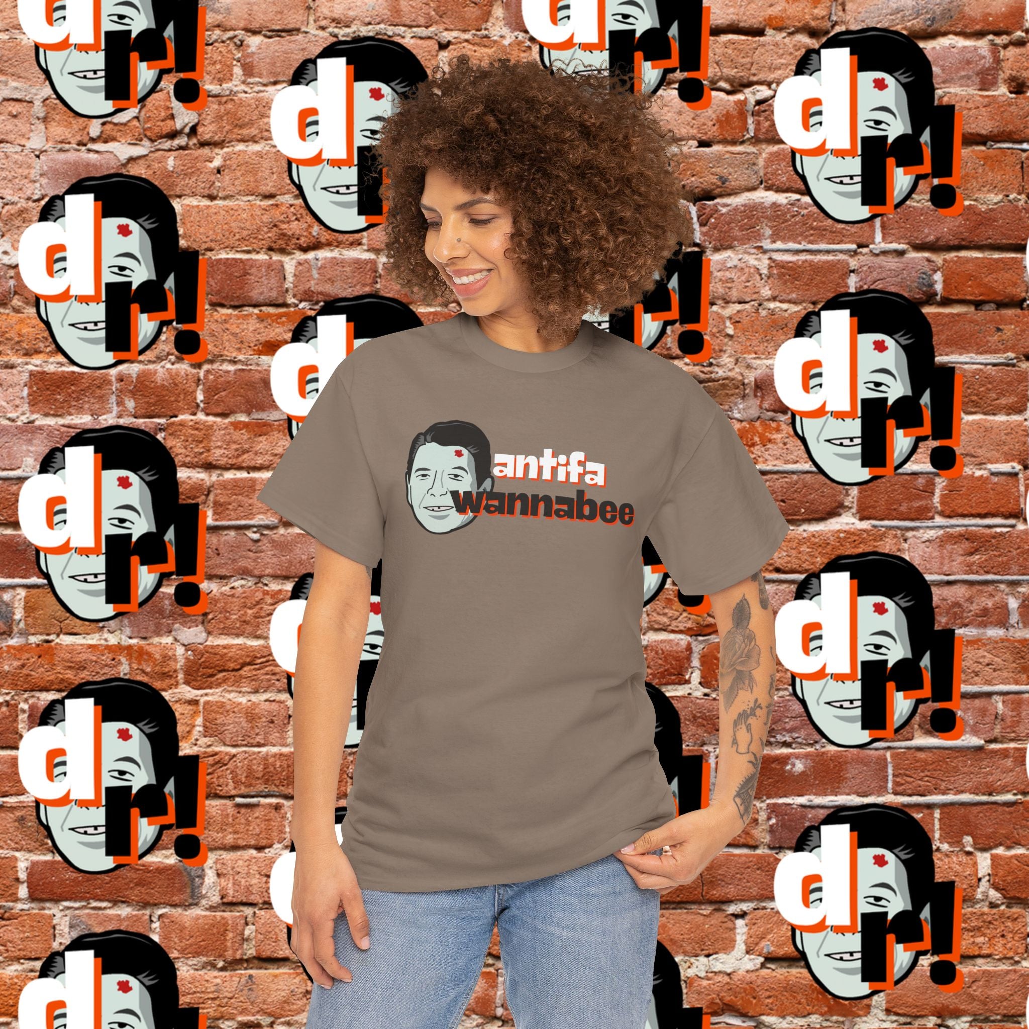 Antifa Wannabee (Orange) Unisex Heavy Cotton Tee