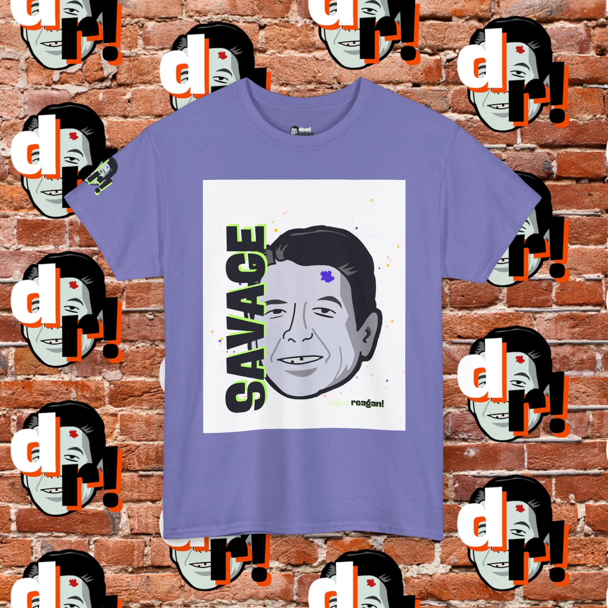 Savage Dead Reagan Graphic Tee Lime