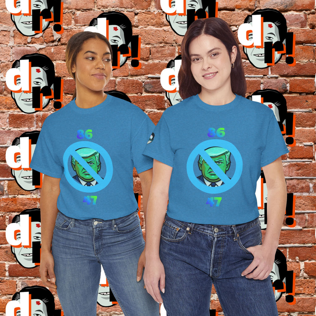 86/47 Lime & Blue Unisex Heavy Cotton Tee