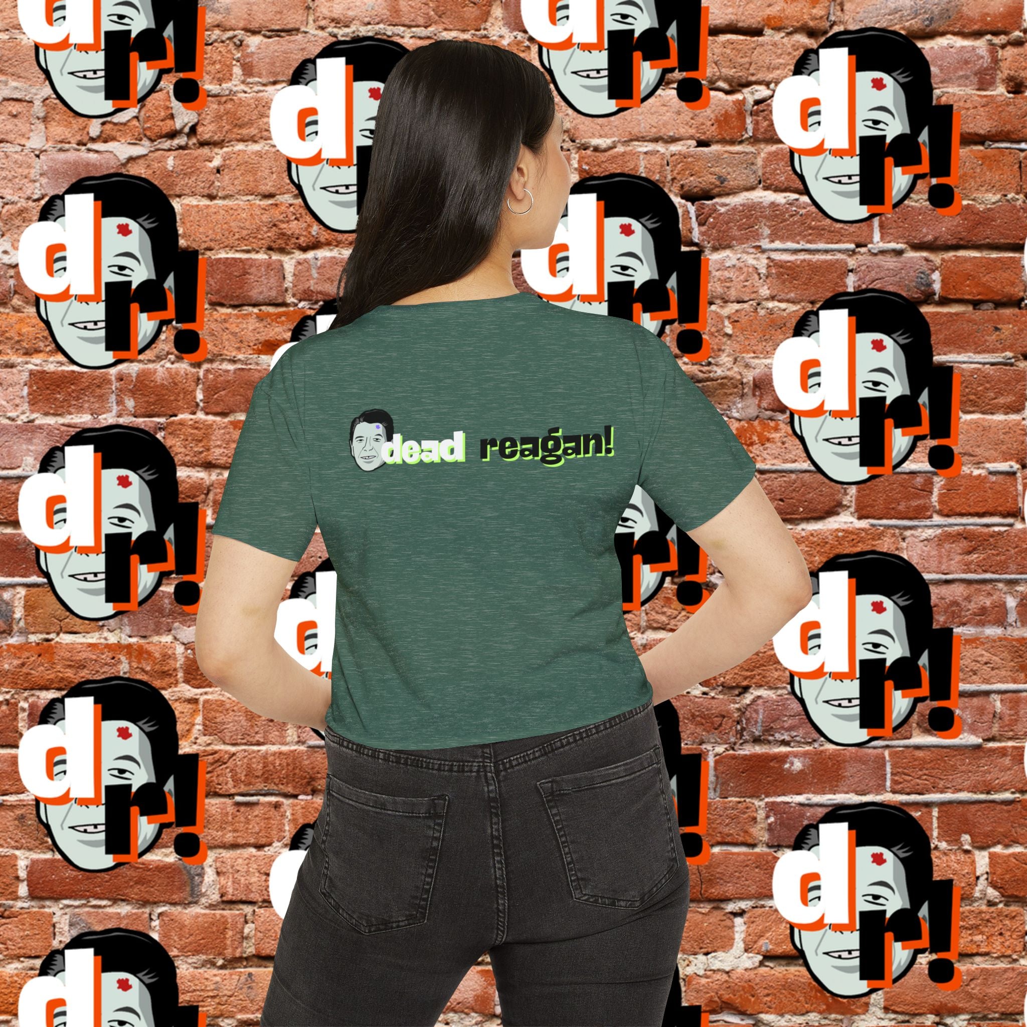 Antifa Wannabee Festival Crop Top (Lime Letter)