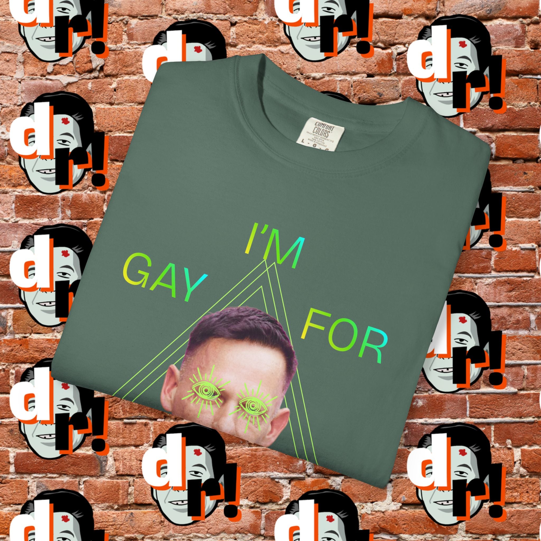 Gay for Mass Surveillance (Lime) Cotton T- Shirt