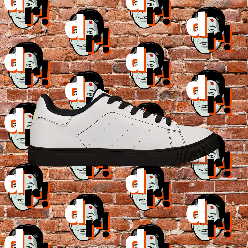 Dead Reagan (Lime) Men's Low-Top Pleather Sneakers
