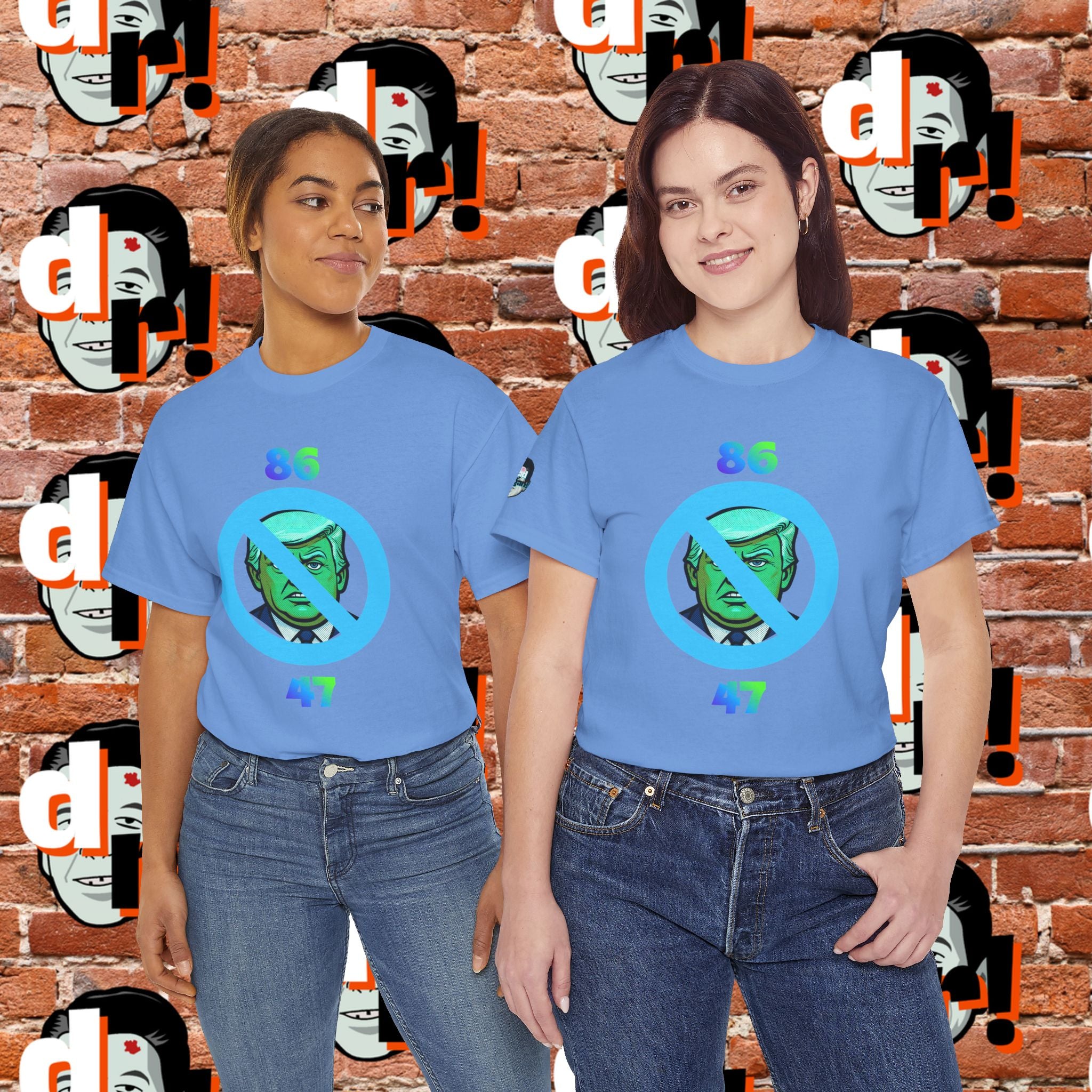 86/47 Lime & Blue Unisex Heavy Cotton Tee