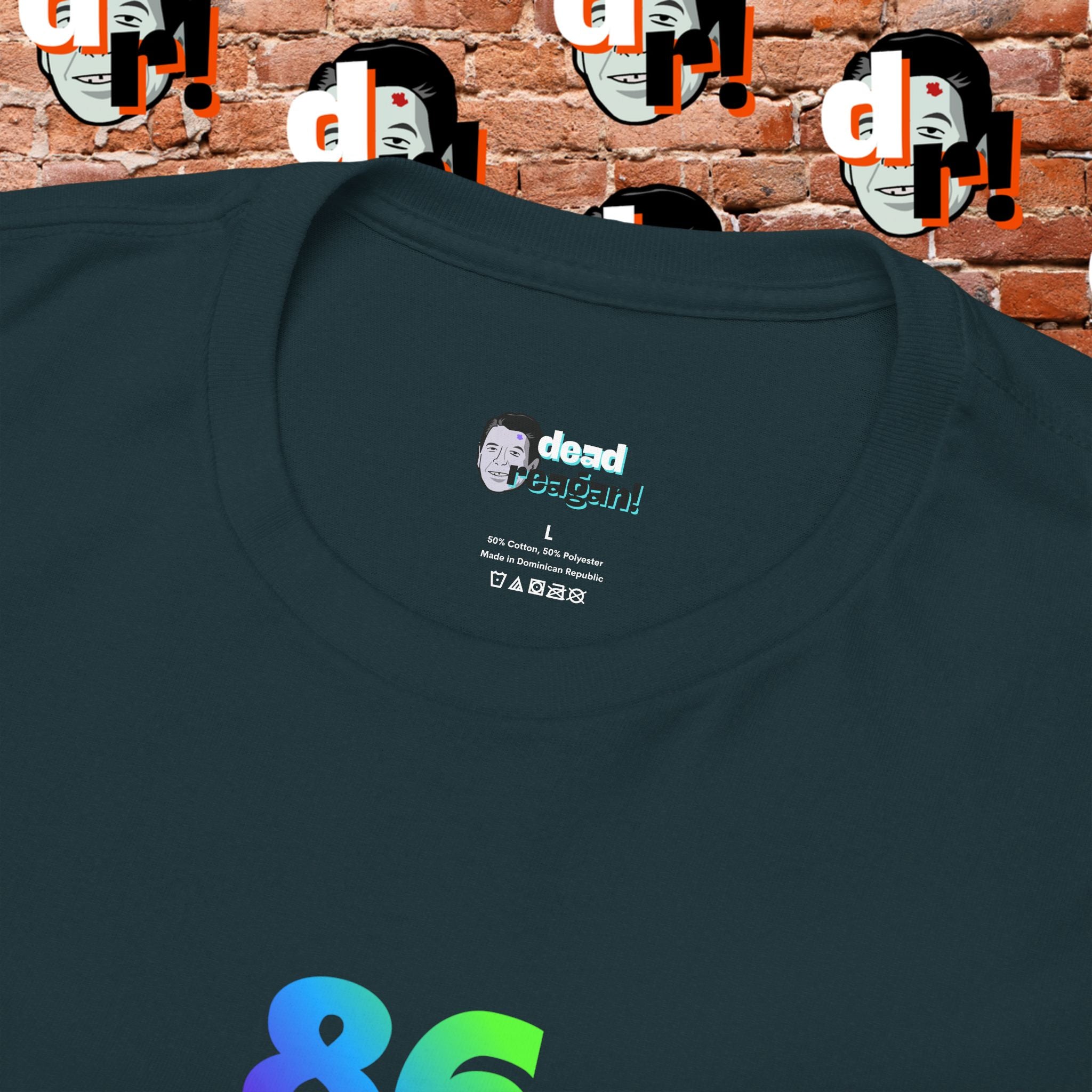 86/47 Lime & Blue Unisex Heavy Cotton Tee